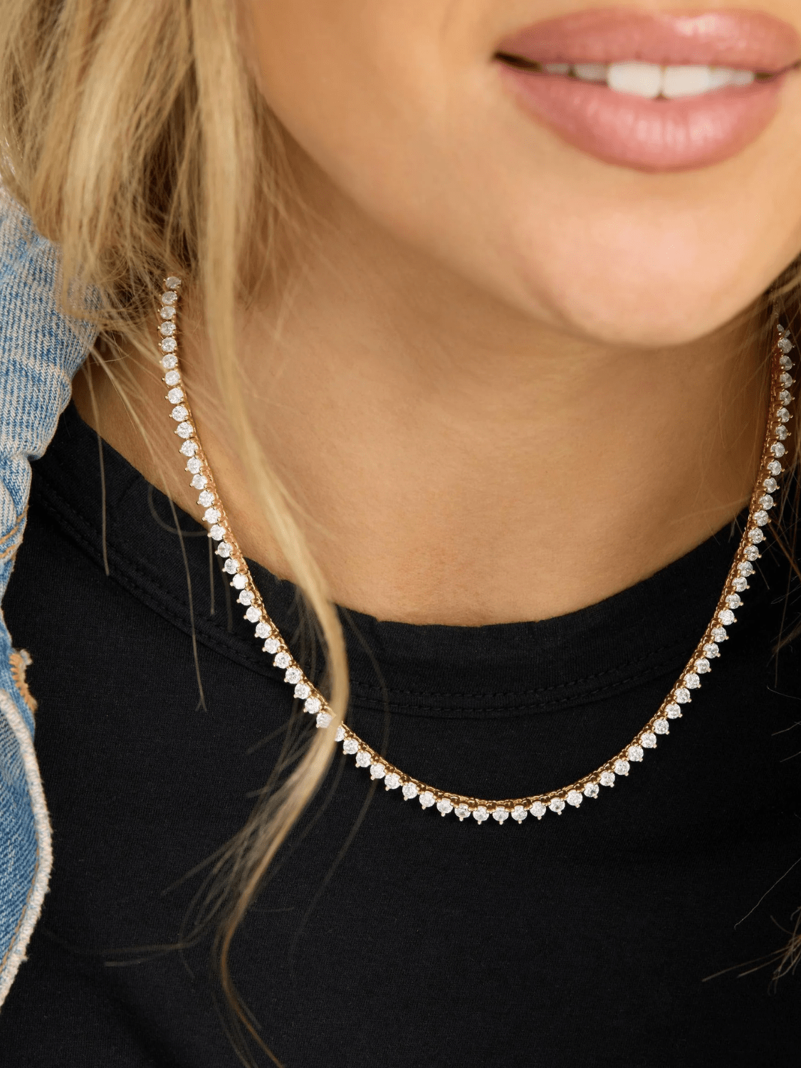 Not Your Basic Tennis Necklace 16' - Swoon Boutique New Orleans