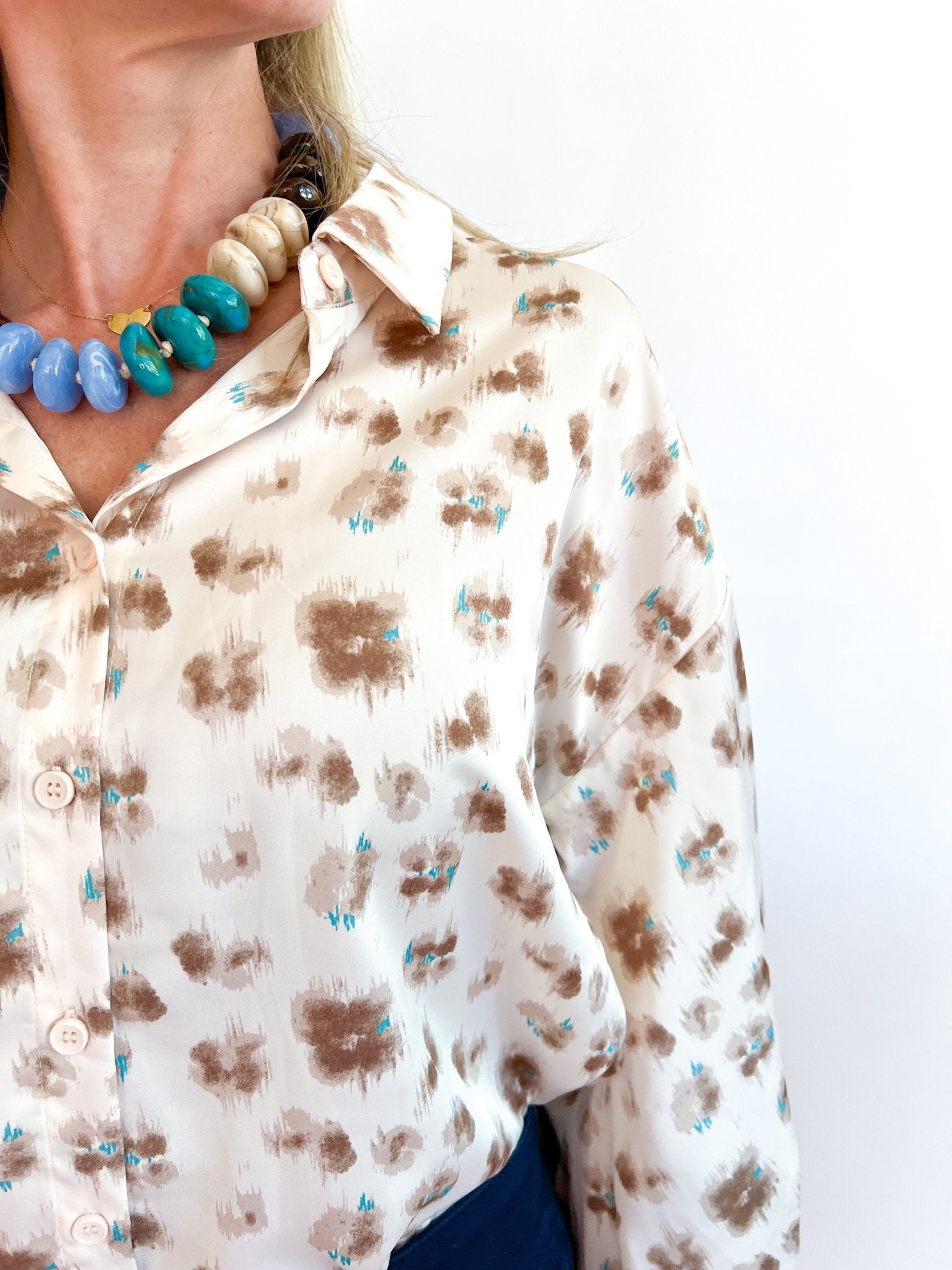 Painted Petals Blouse - Swoon Boutique New Orleans
