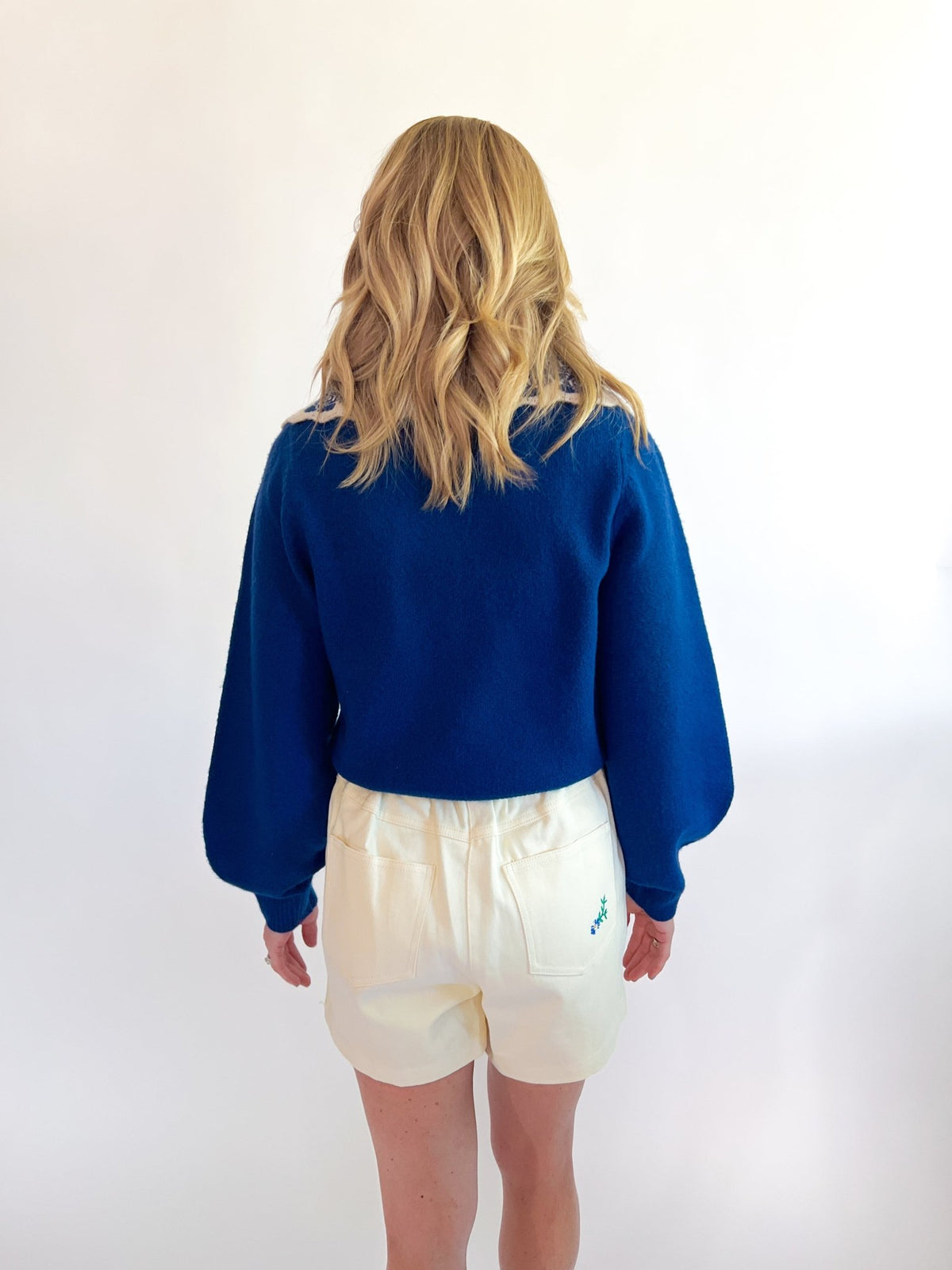 Patterned Oversize Collar Sweater - Swoon Boutique New Orleans
