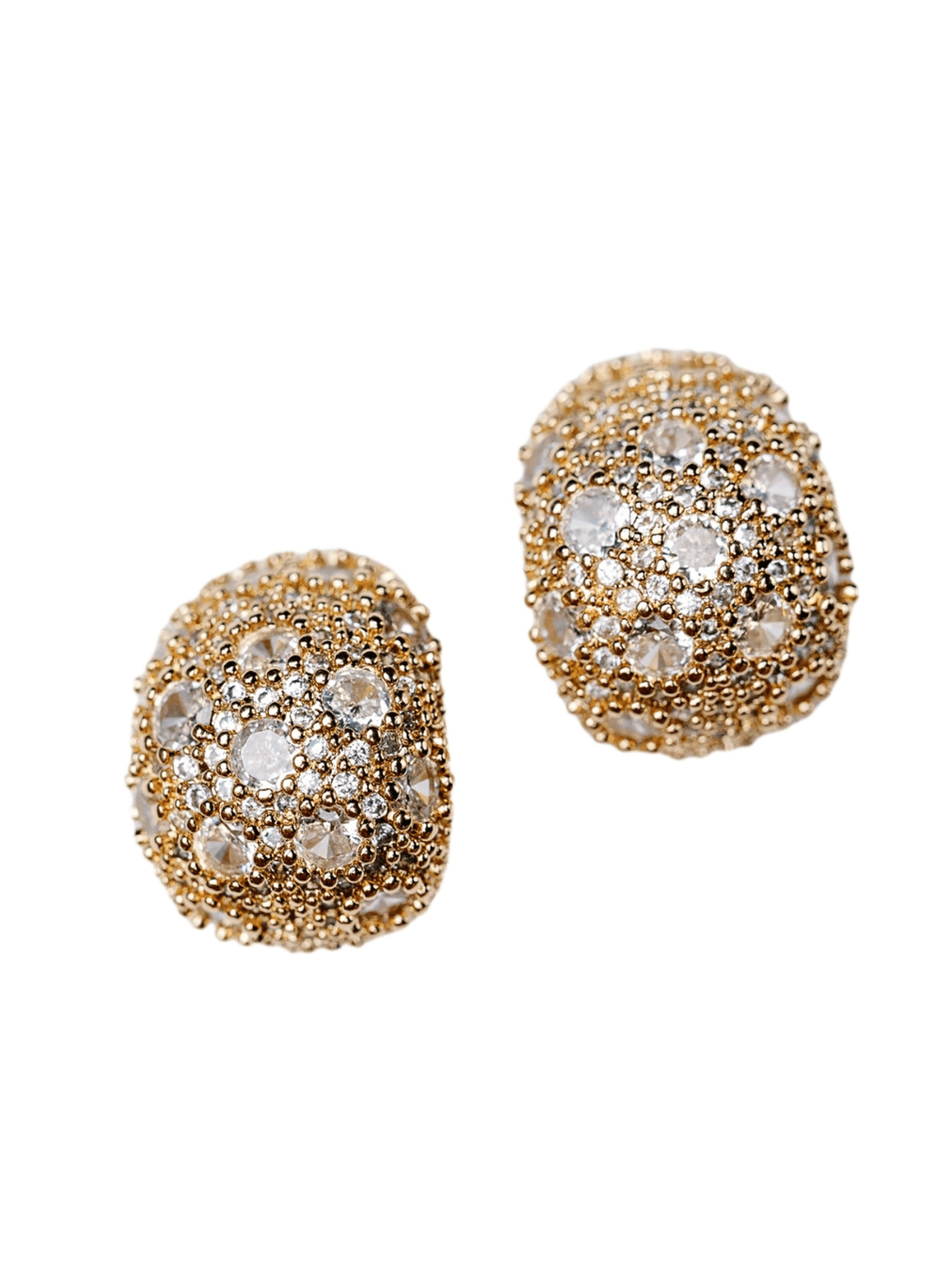 Pave Crystal Gumdrop Holiday Statement Earrings - Swoon Boutique New Orleans