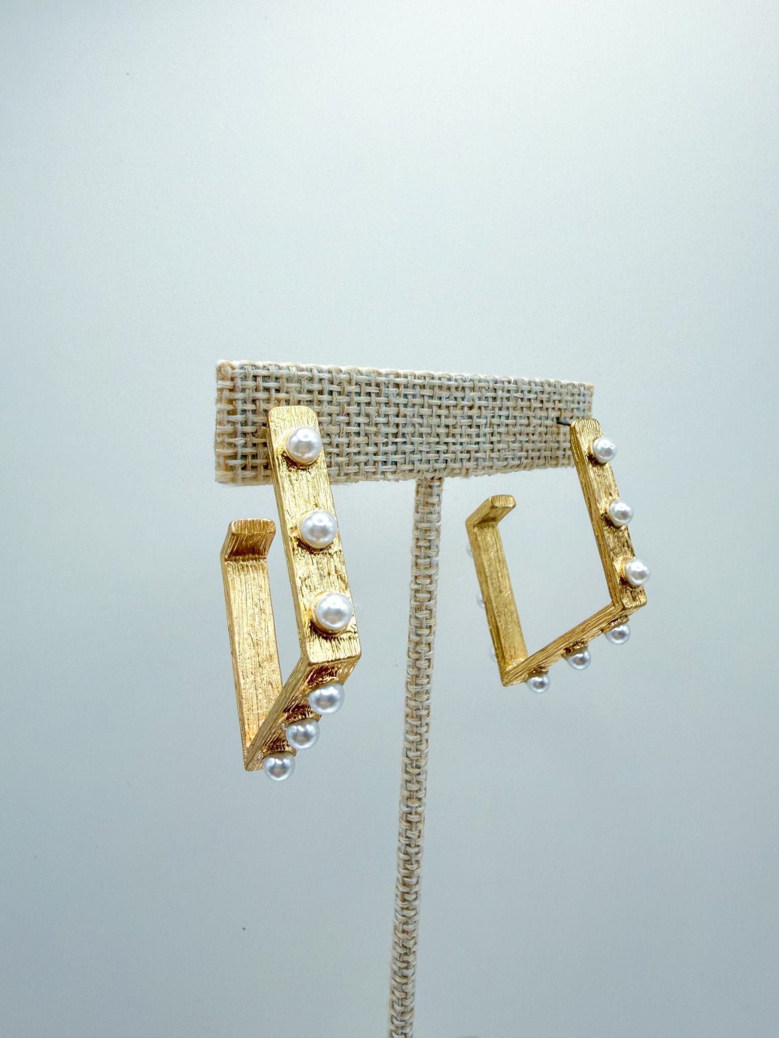 Pearl Diamond Hoop - Swoon Boutique New Orleans