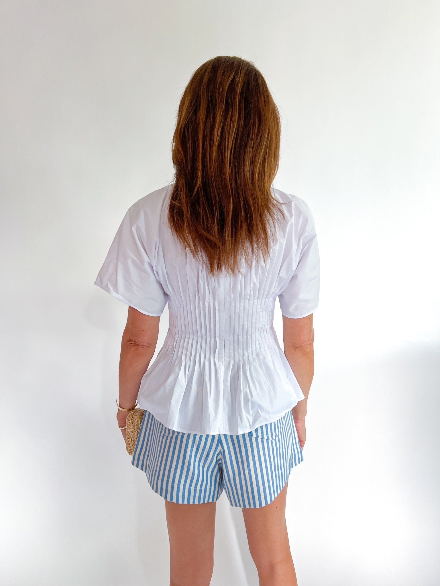 Pleated Waist Peplum Top - Swoon Boutique New Orleans