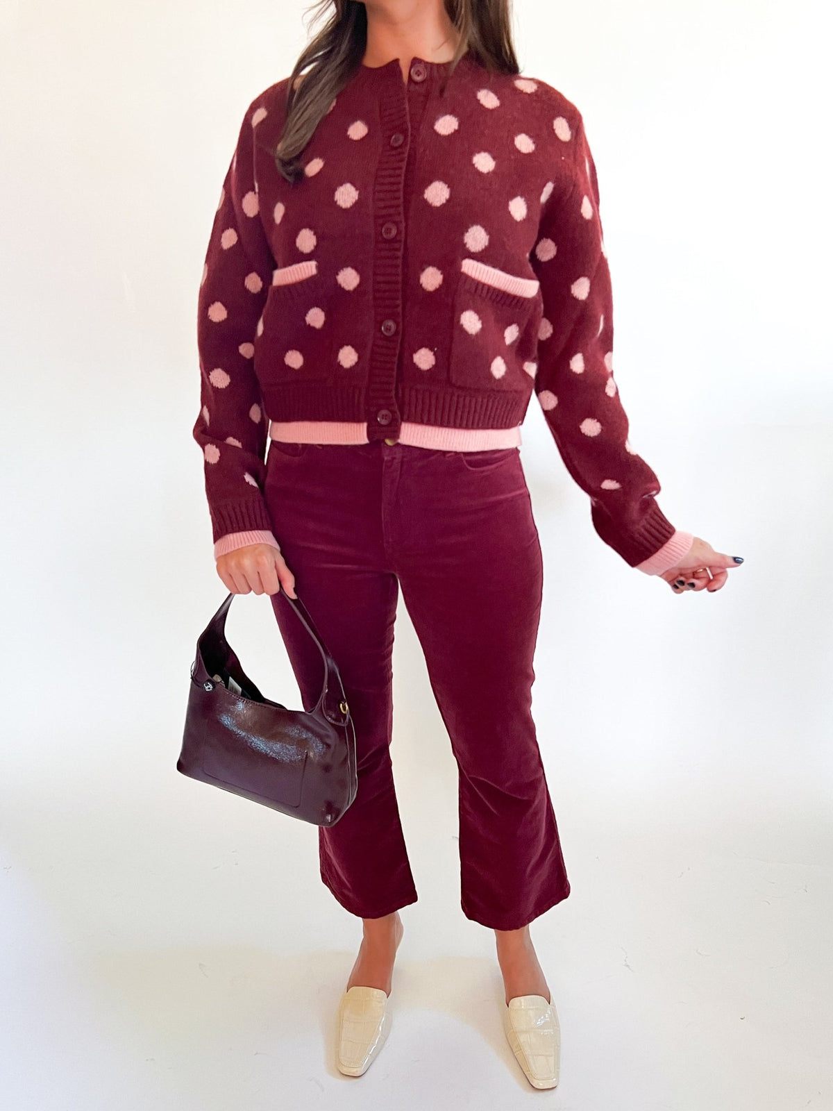 Polka Dot Cardigan Sweater - Swoon Boutique New Orleans