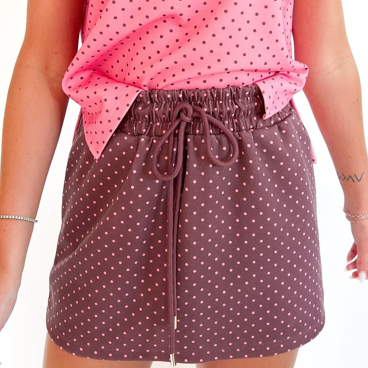 Polka Dot Mini Skort - Swoon Boutique New Orleans