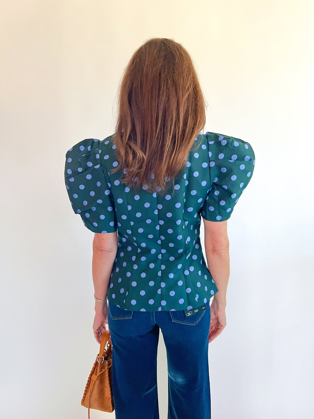 Polka Dot Puff Sleeve Top - Swoon Boutique New Orleans