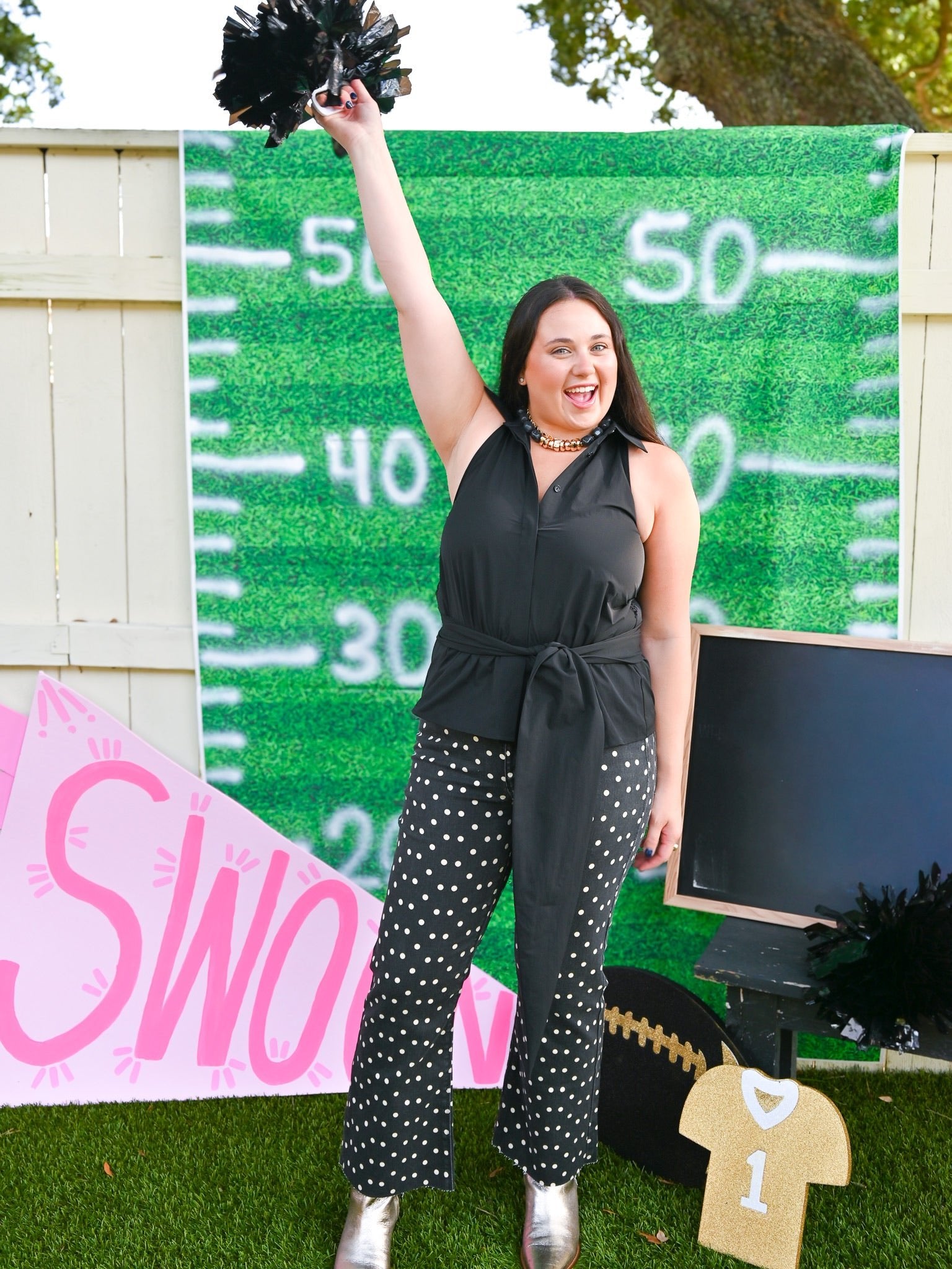 Polka Dot Tonal Crop Flare - Swoon Boutique New Orleans