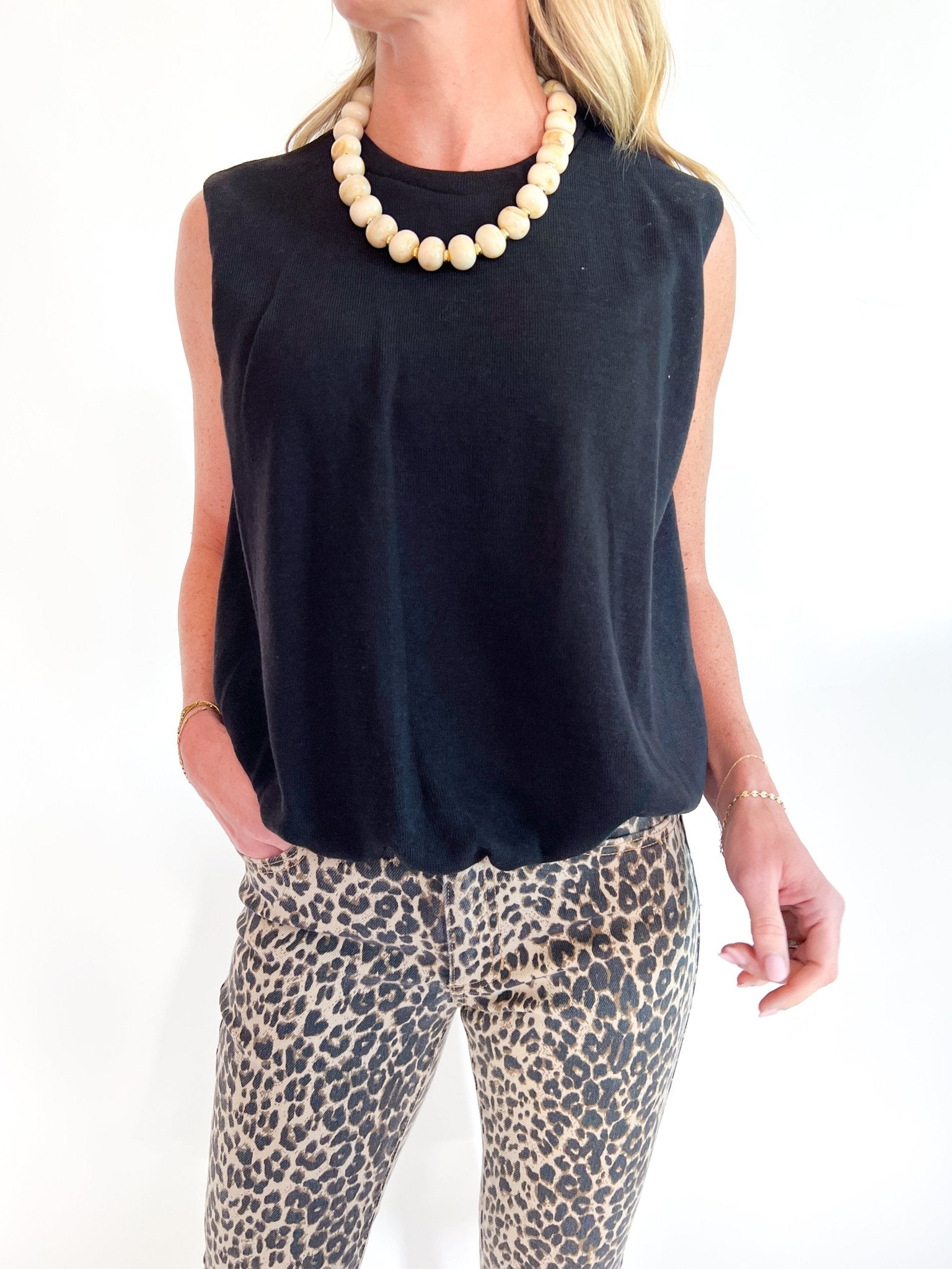 Quinn Bubble Shell Top - Swoon Boutique New Orleans