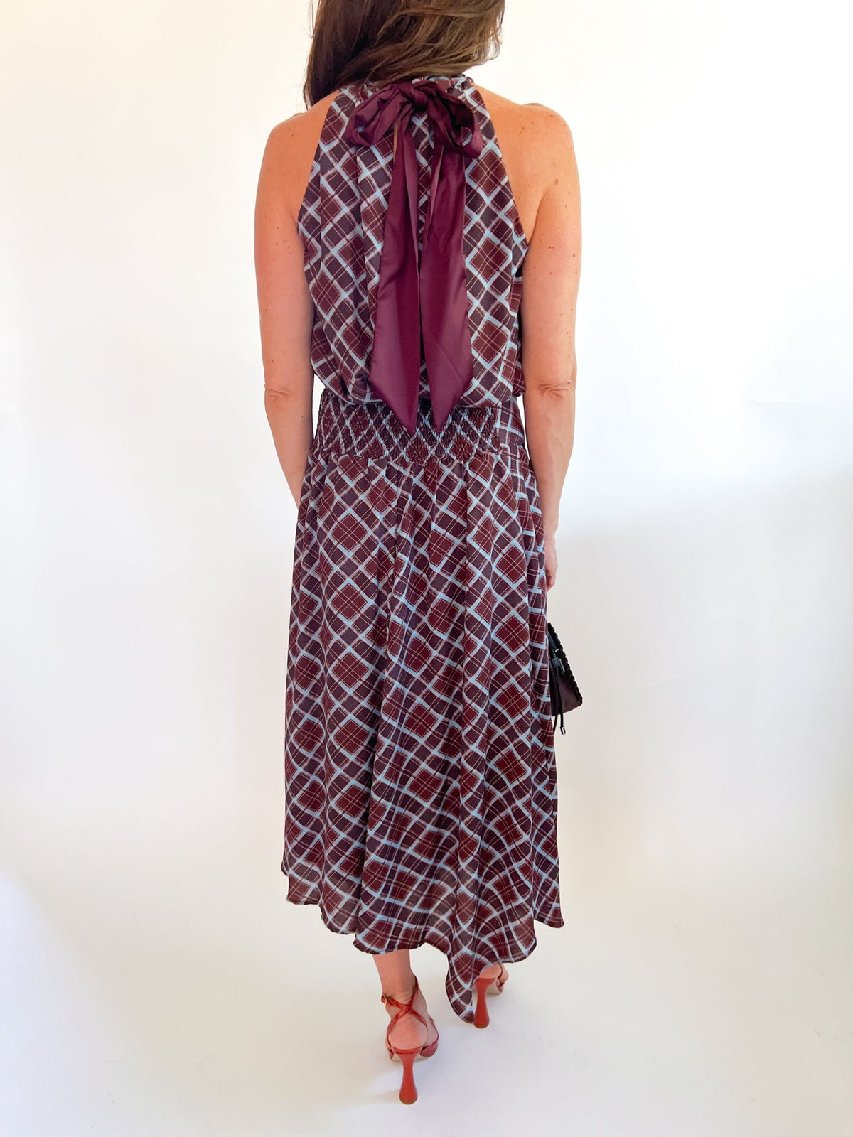 Sasha Halter Neck Plaid Top - Swoon Boutique New Orleans