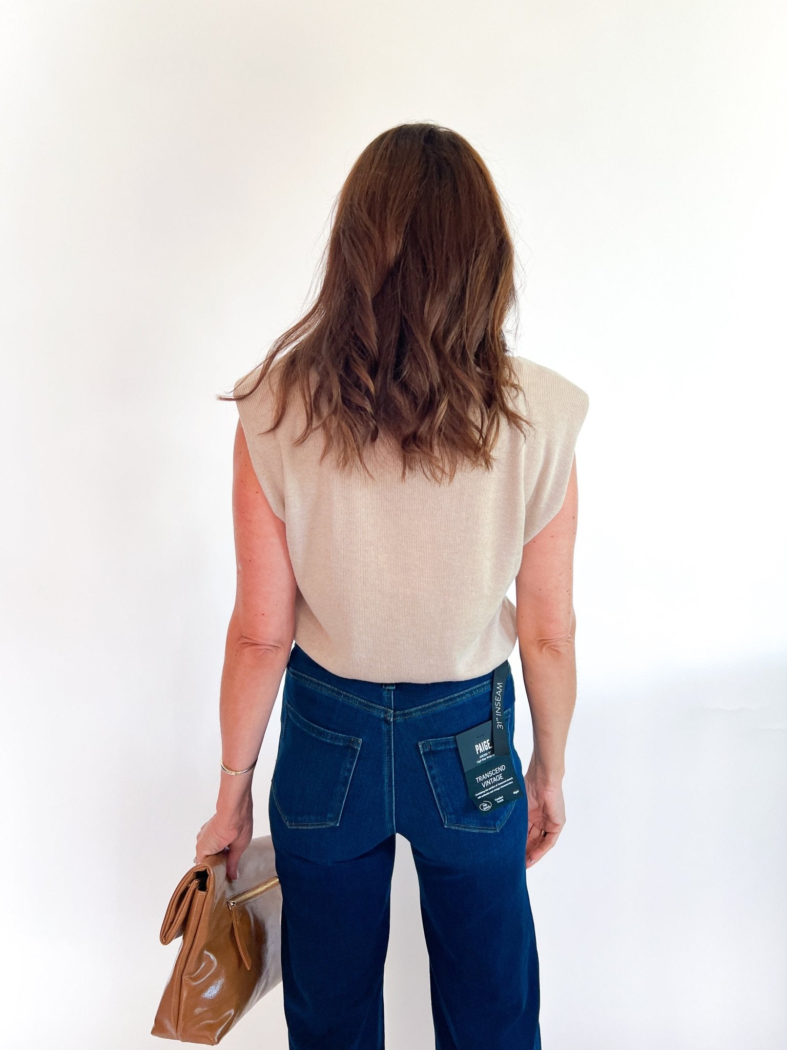 Shoulder Pad Sleeveless Knit Top - Swoon Boutique New Orleans