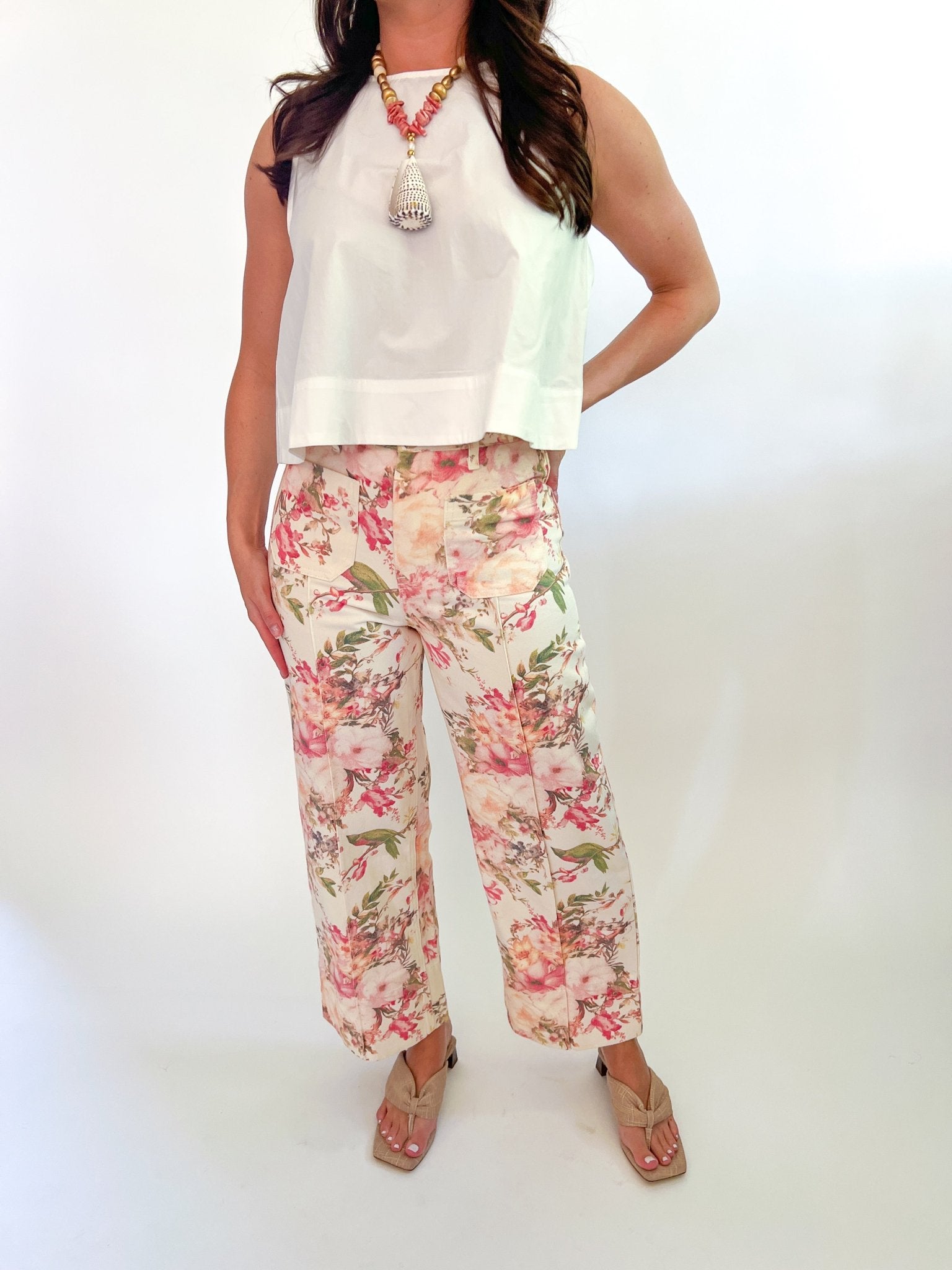 Solid Poplin Sleeveless Top - Swoon Boutique New Orleans