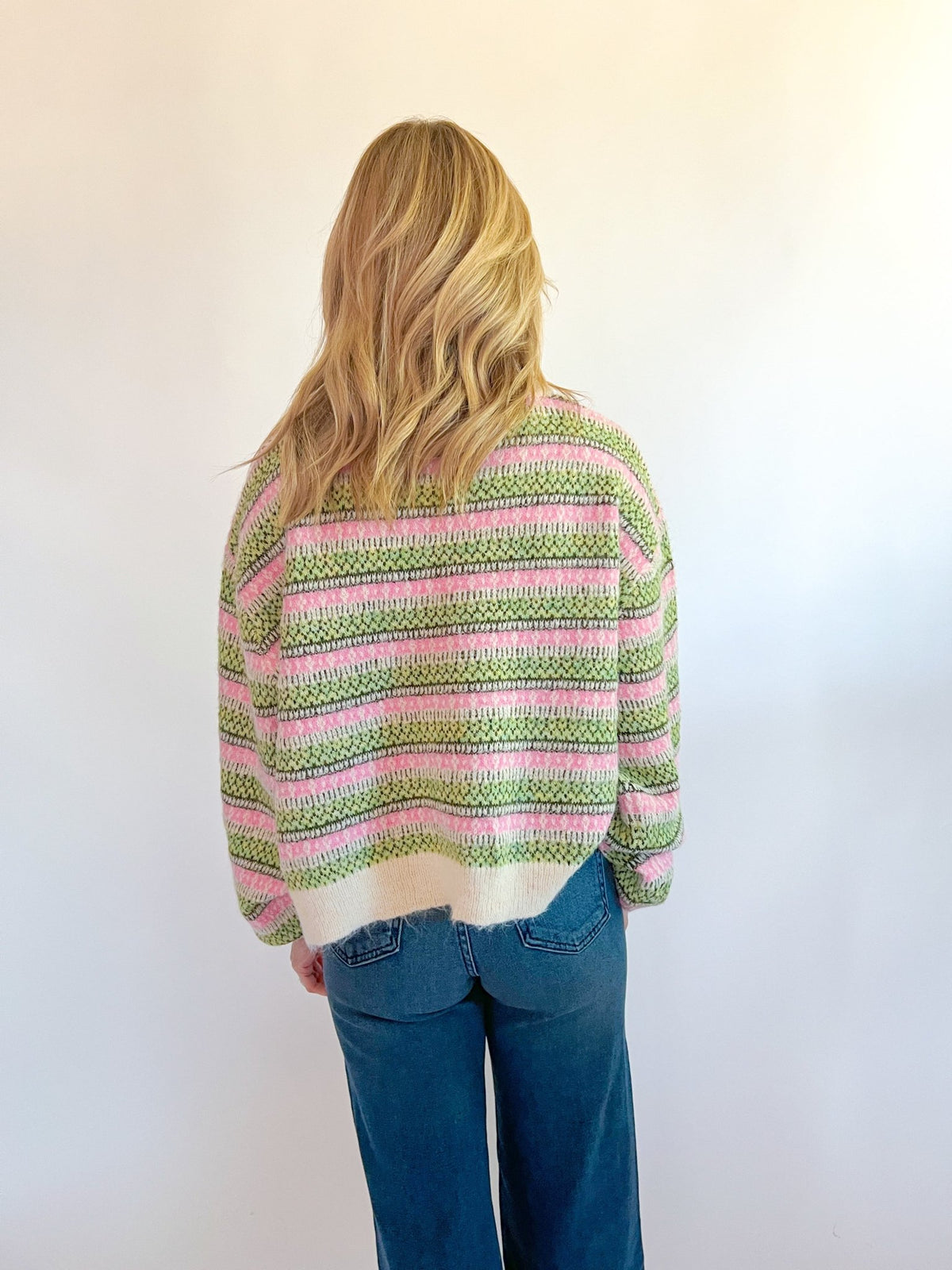 Striped Knit Sweater - Swoon Boutique New Orleans
