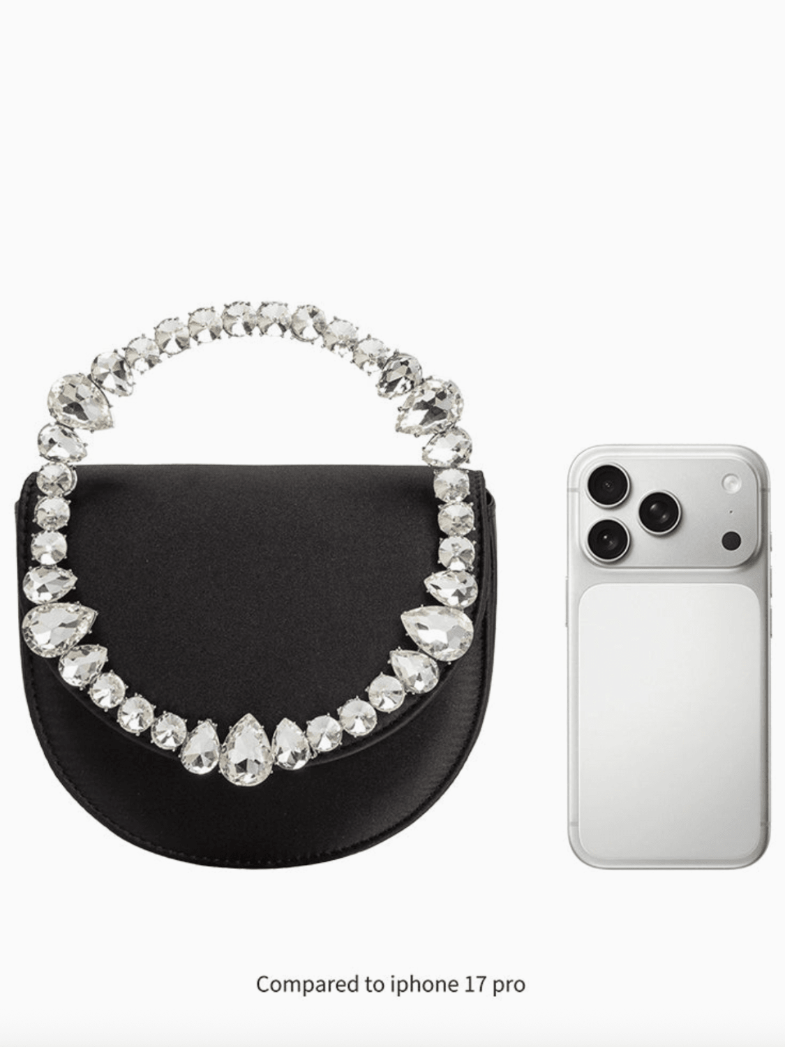 Trudie Satin Crystal Handle Bag - Swoon Boutique New Orleans