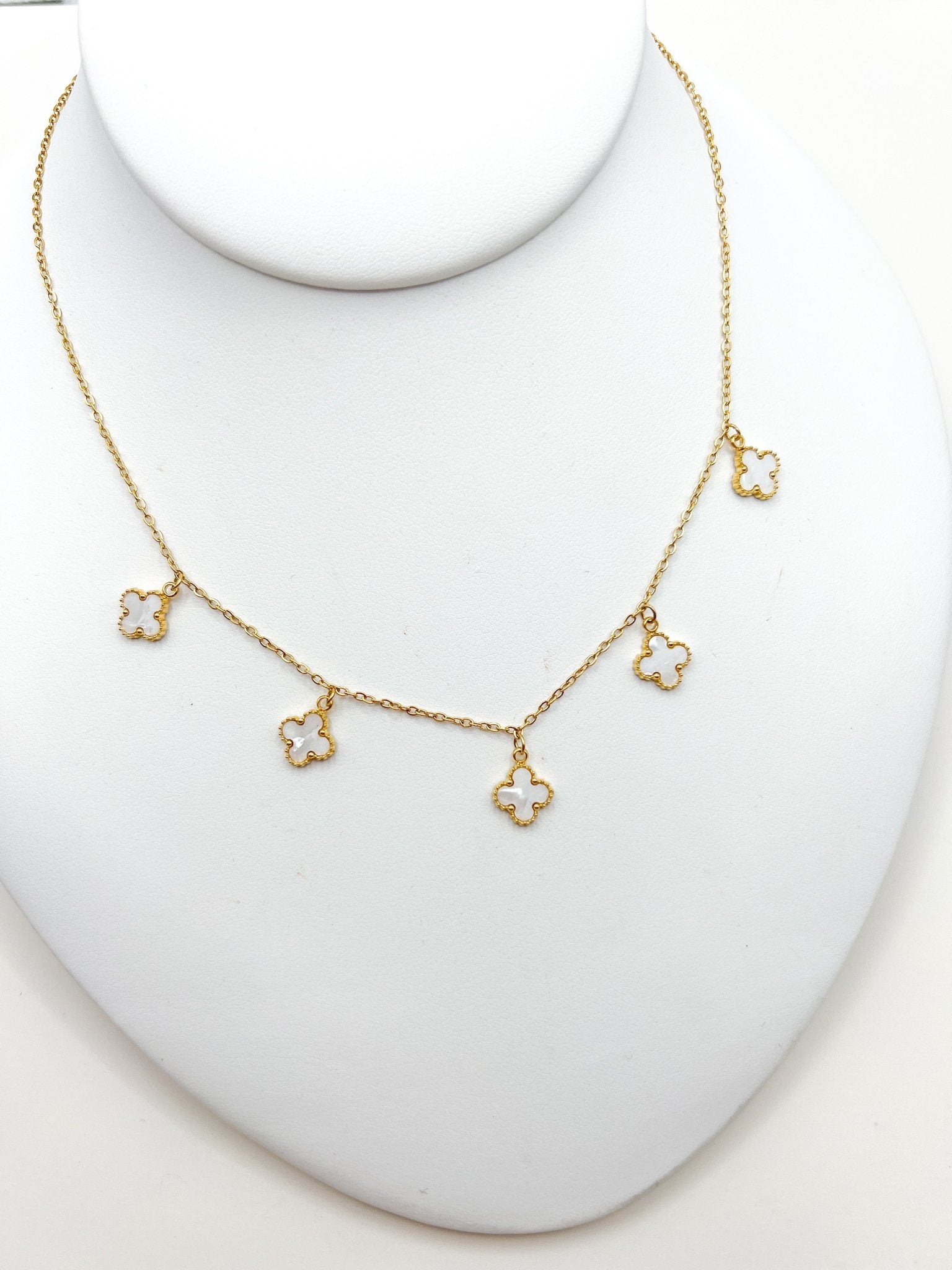 White Enamel Motif Necklace - Swoon Boutique New Orleans