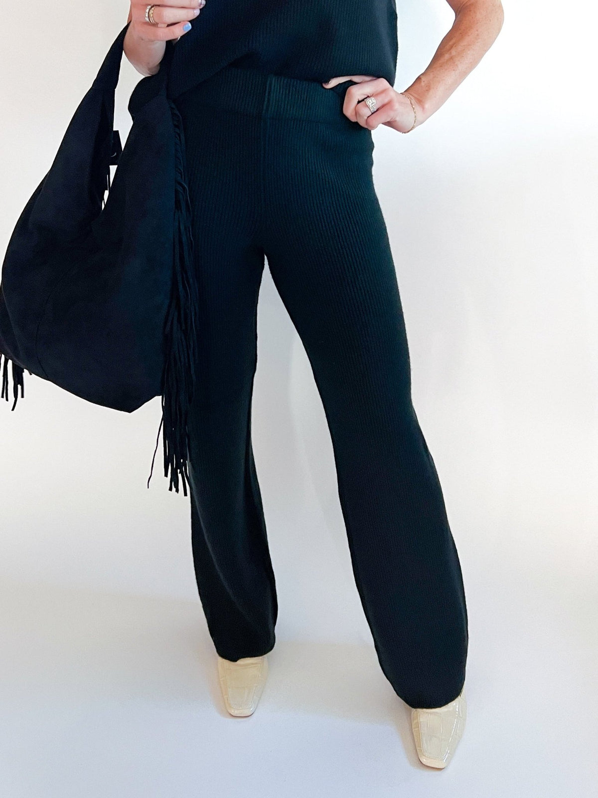 Wide Leg Knit Pants - Swoon Boutique New Orleans