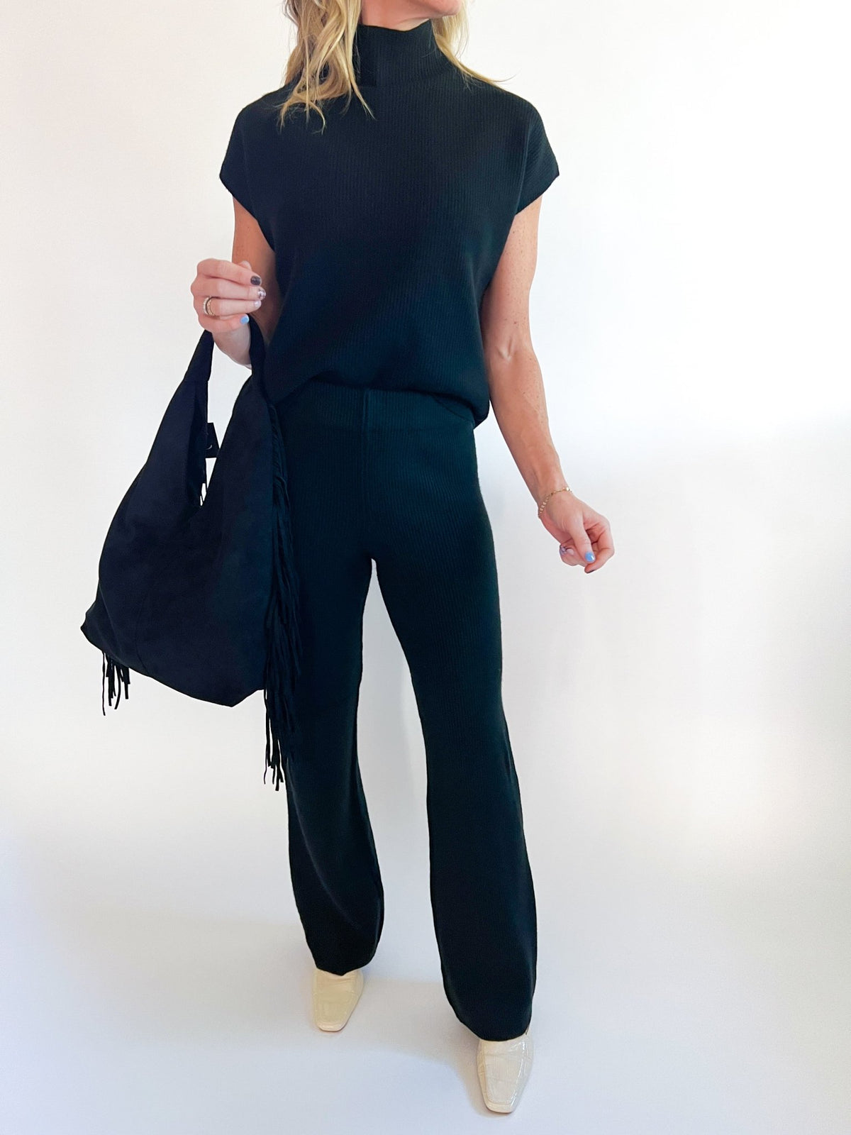 Wide Leg Knit Pants - Swoon Boutique New Orleans