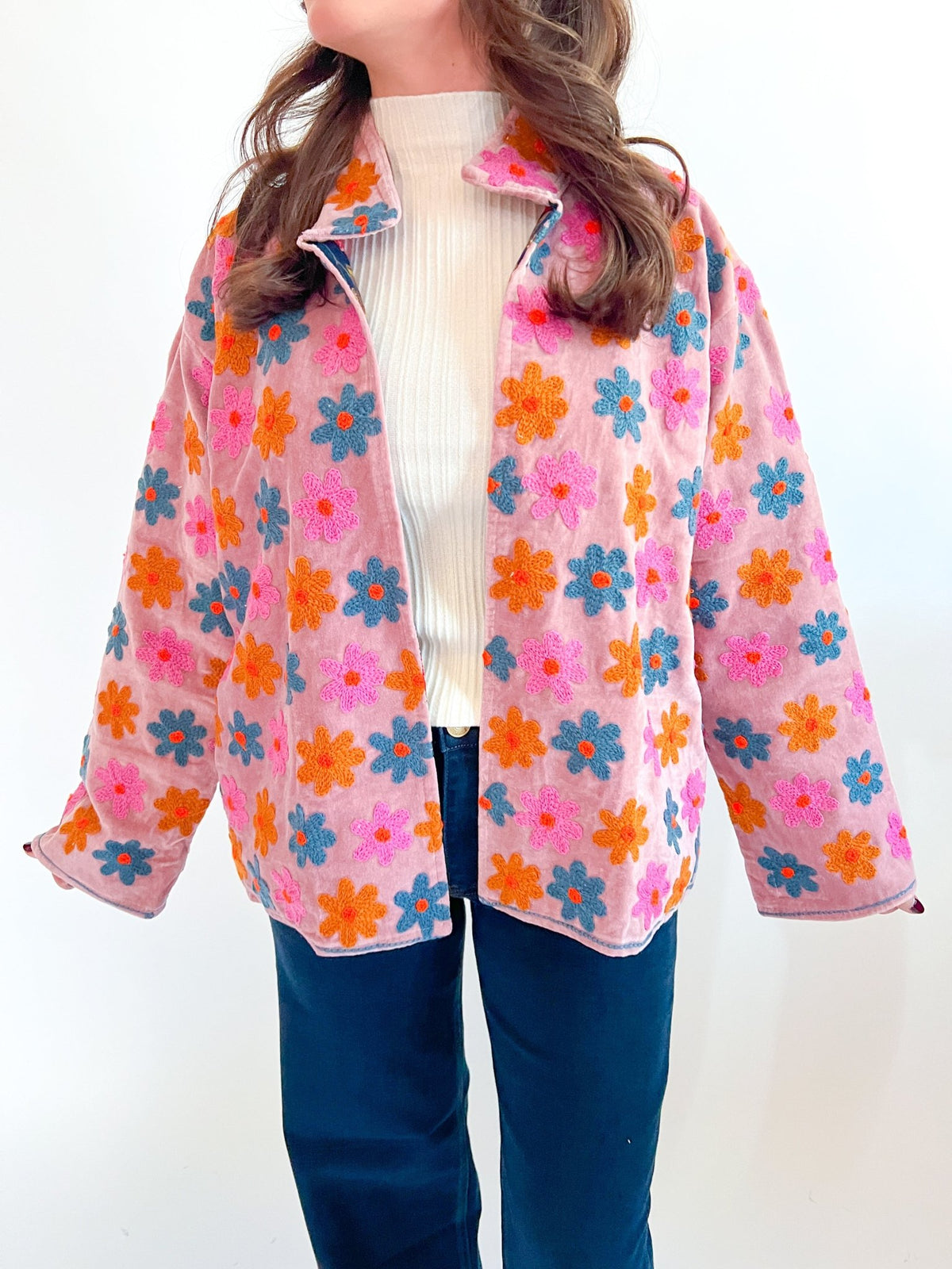 Wildflower Velvet Jacket - Swoon Boutique New Orleans