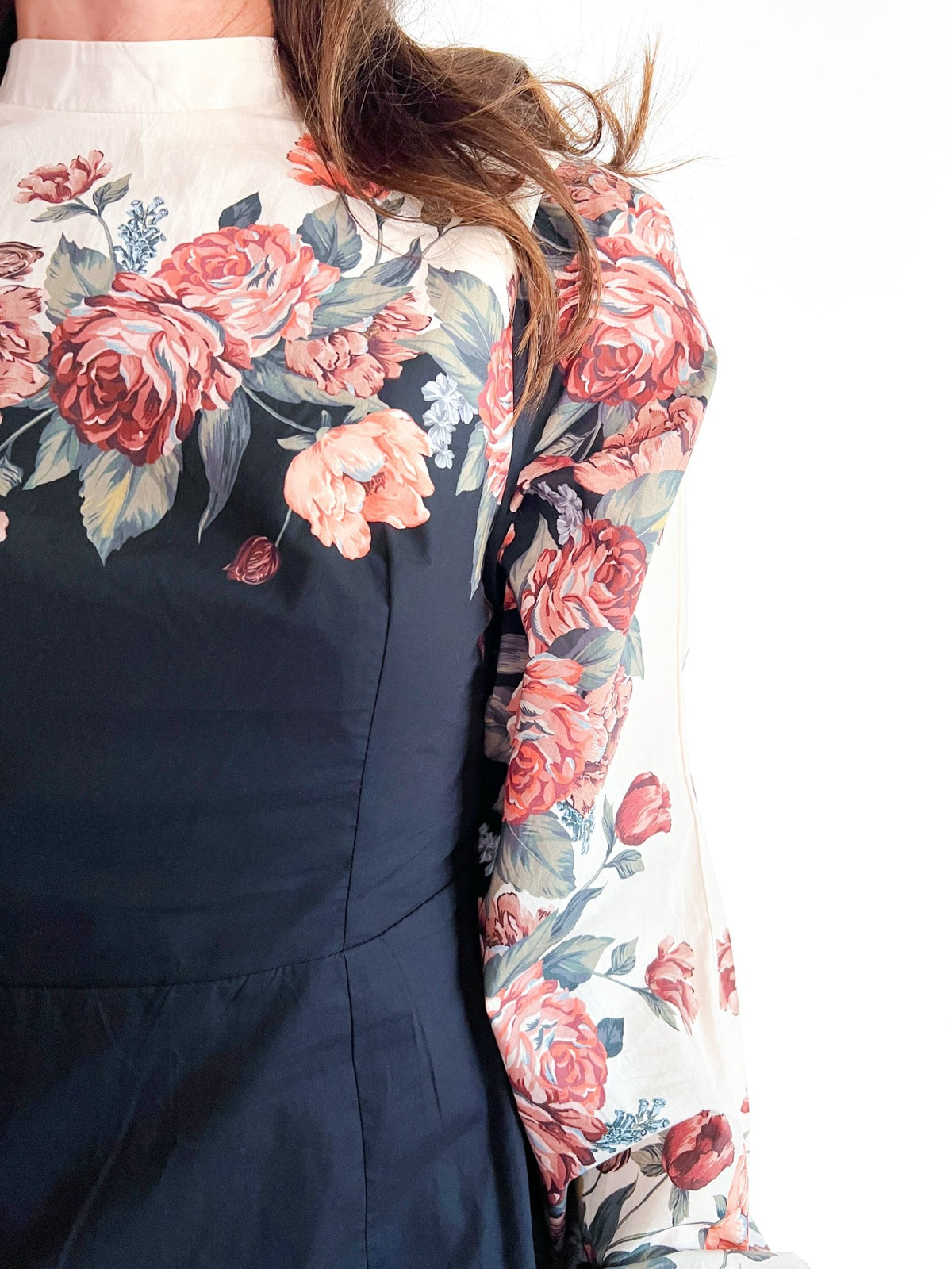 Winter Floral Long Sleeve Dress - Swoon Boutique New Orleans