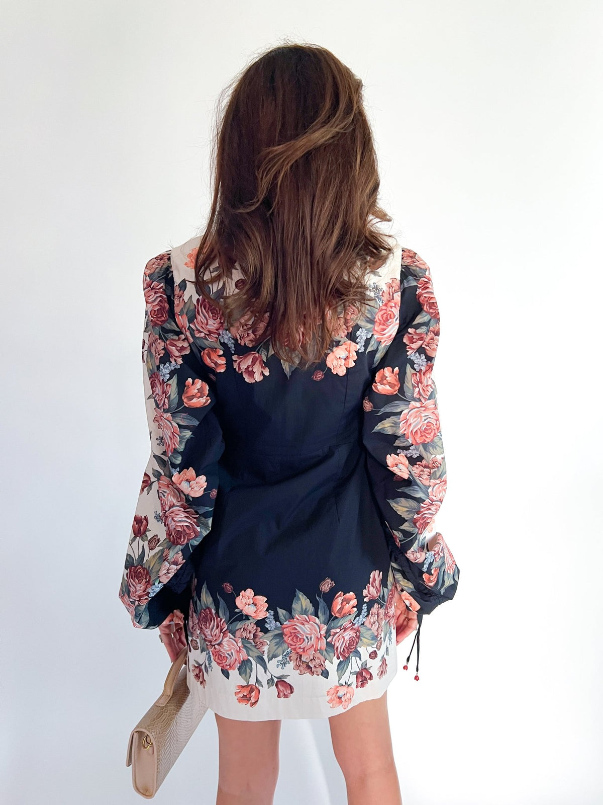Winter Floral Long Sleeve Dress - Swoon Boutique New Orleans
