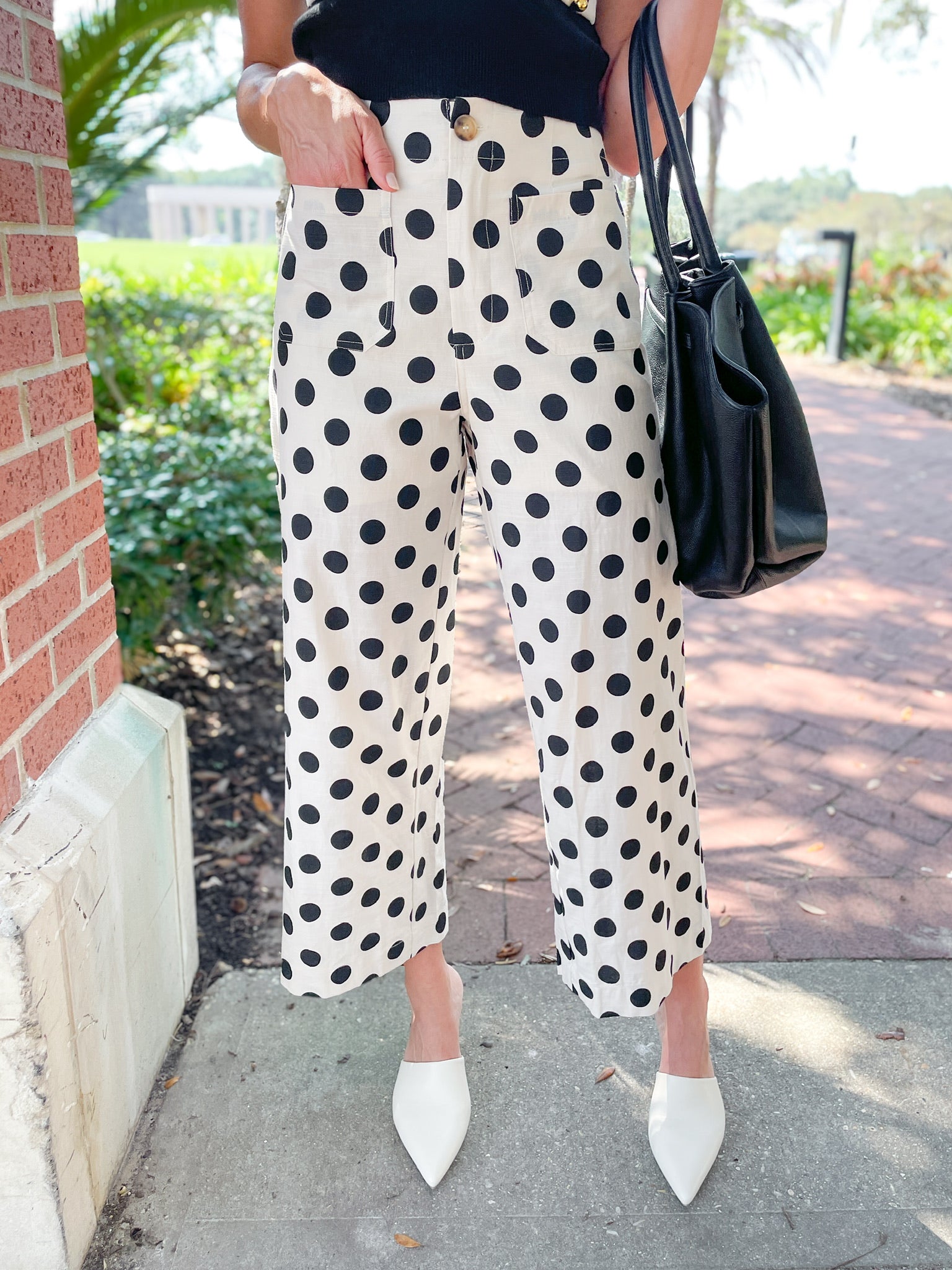 polka dot trousers