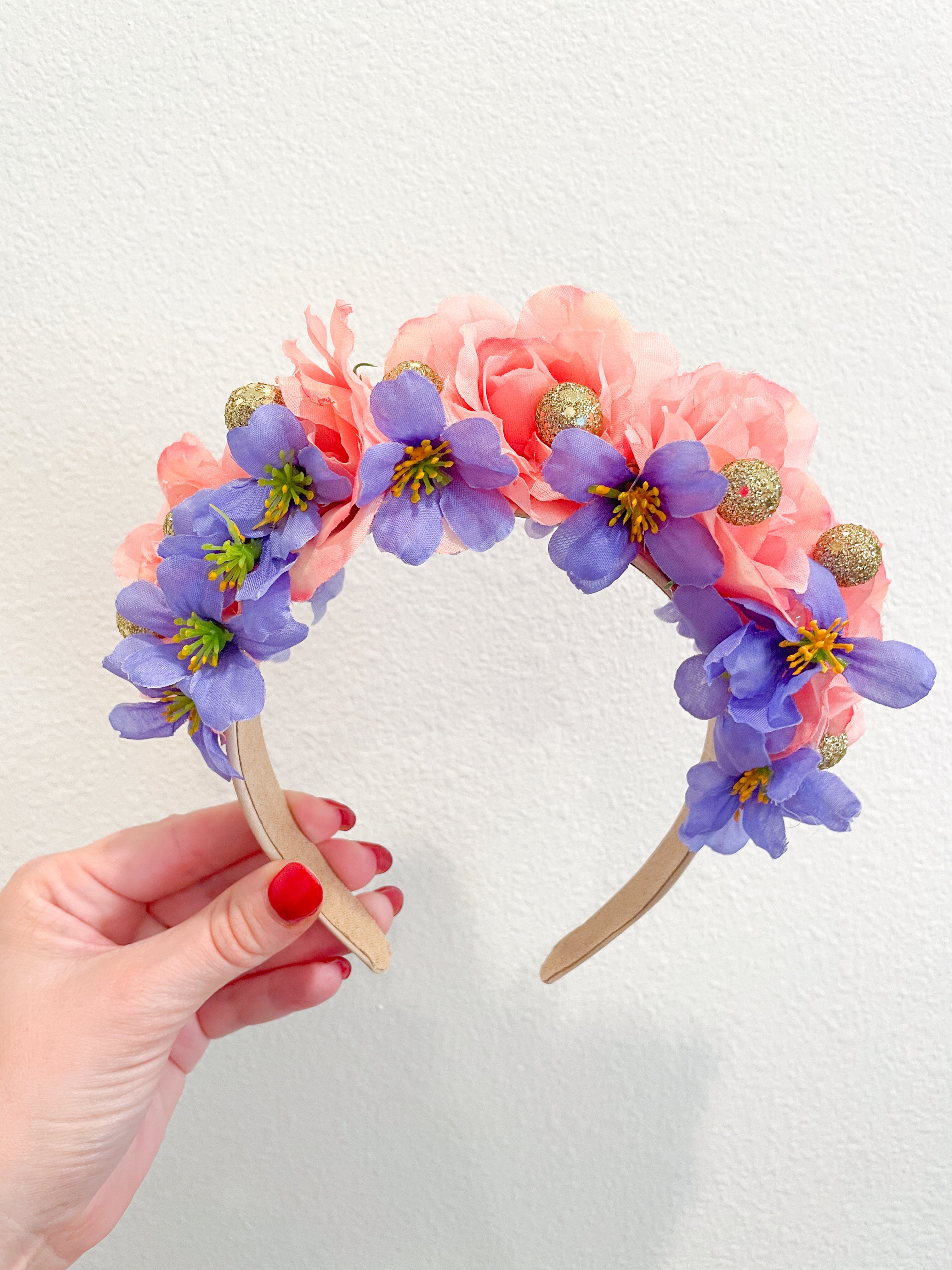 Small Mardi Gras Handmade Floral Headbands Swoon Boutique New Orleans