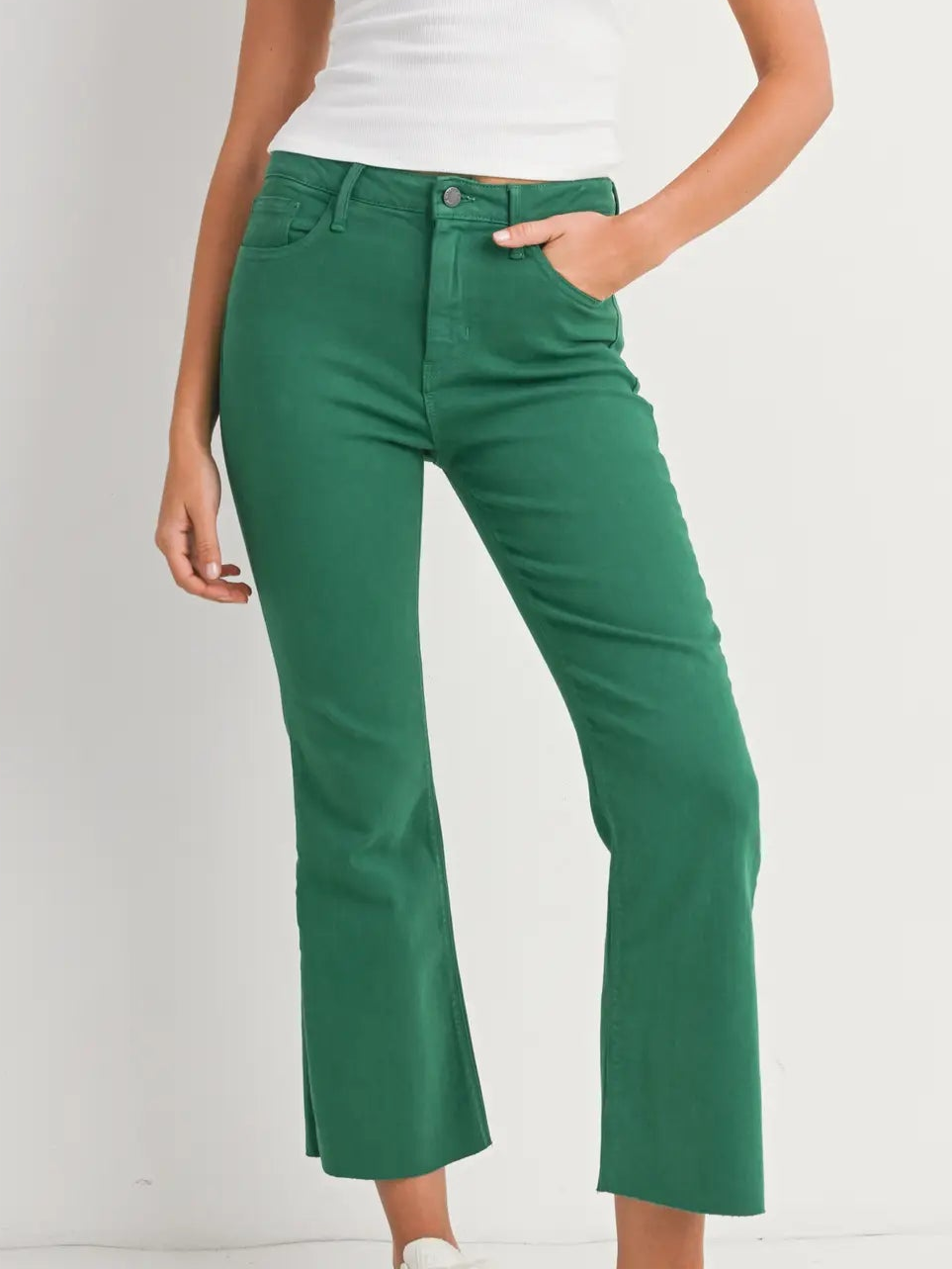 Mardi Gras High Rise Tonal Crop Flare