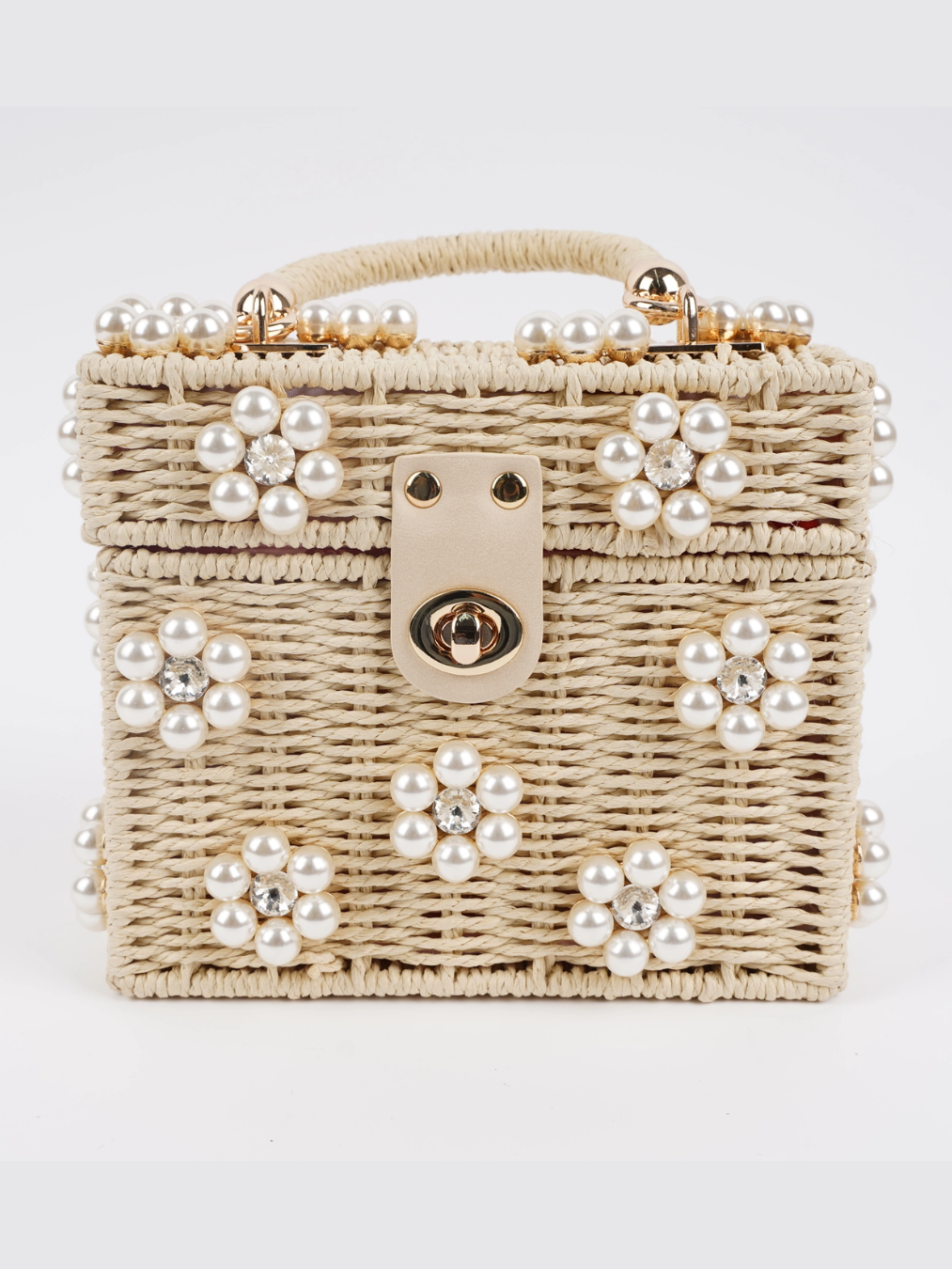 Wicker Bucket Daisy Flower Purse