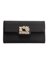 Elodie Satin Floral Clasp Clutch