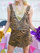 Tiger print tank and skort set