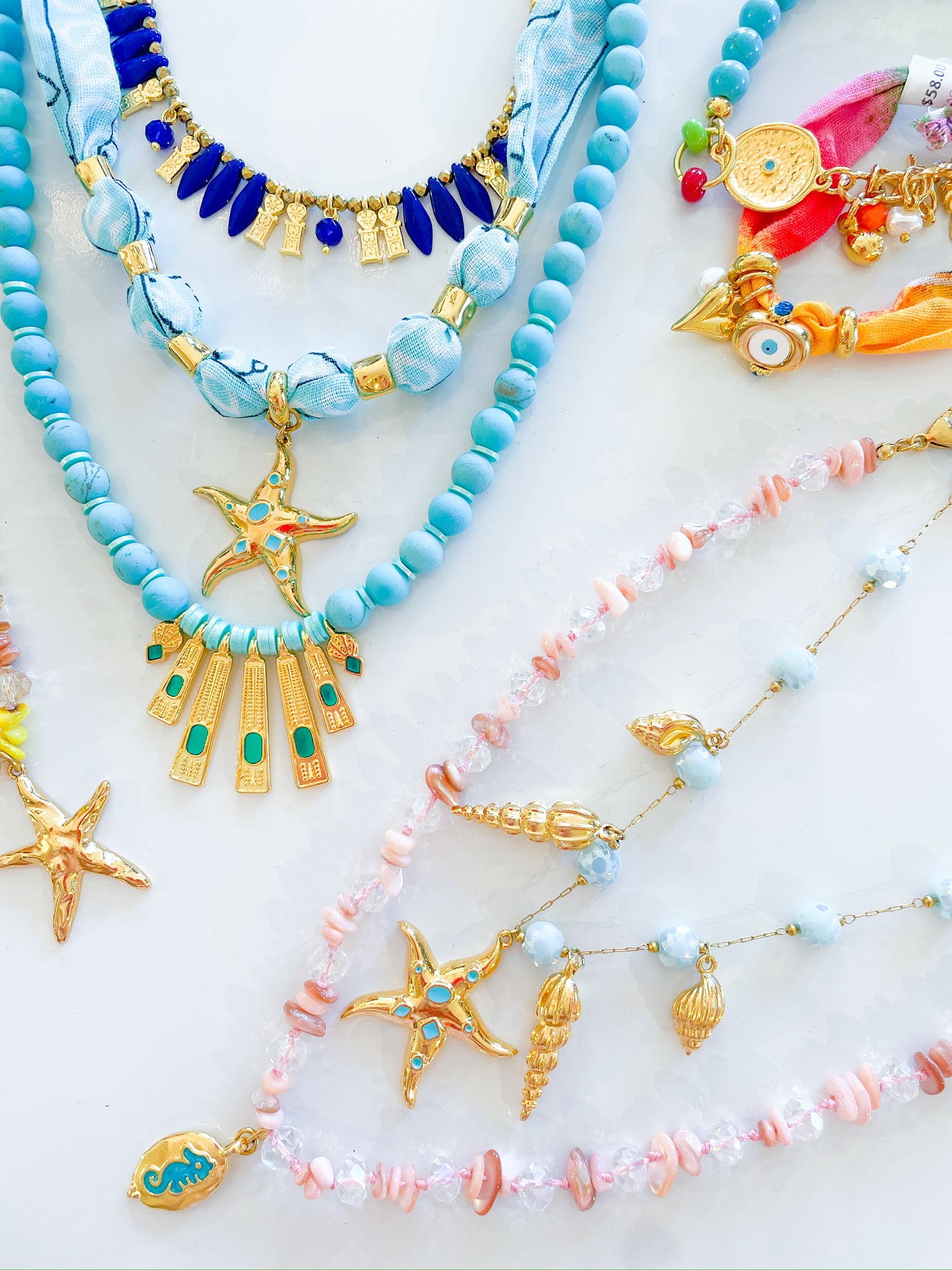 Rosario Choker with Tropical Charms