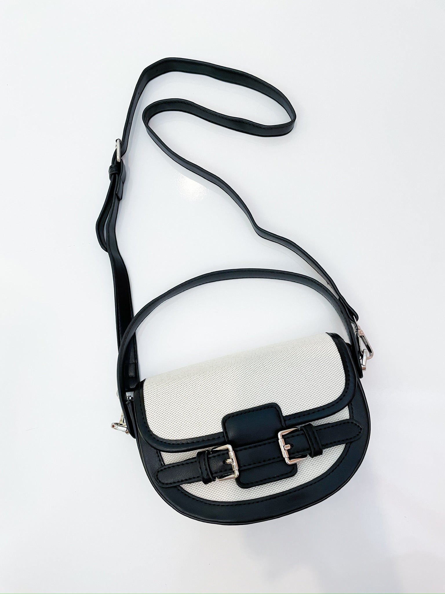 Buckle Canva Crossbody Bag