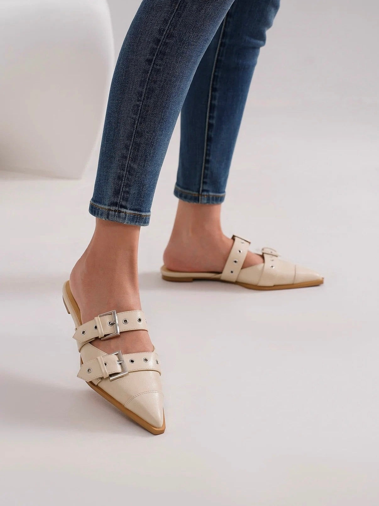 Buckled Pointed Toe Flat Swoon Boutique New Orleans