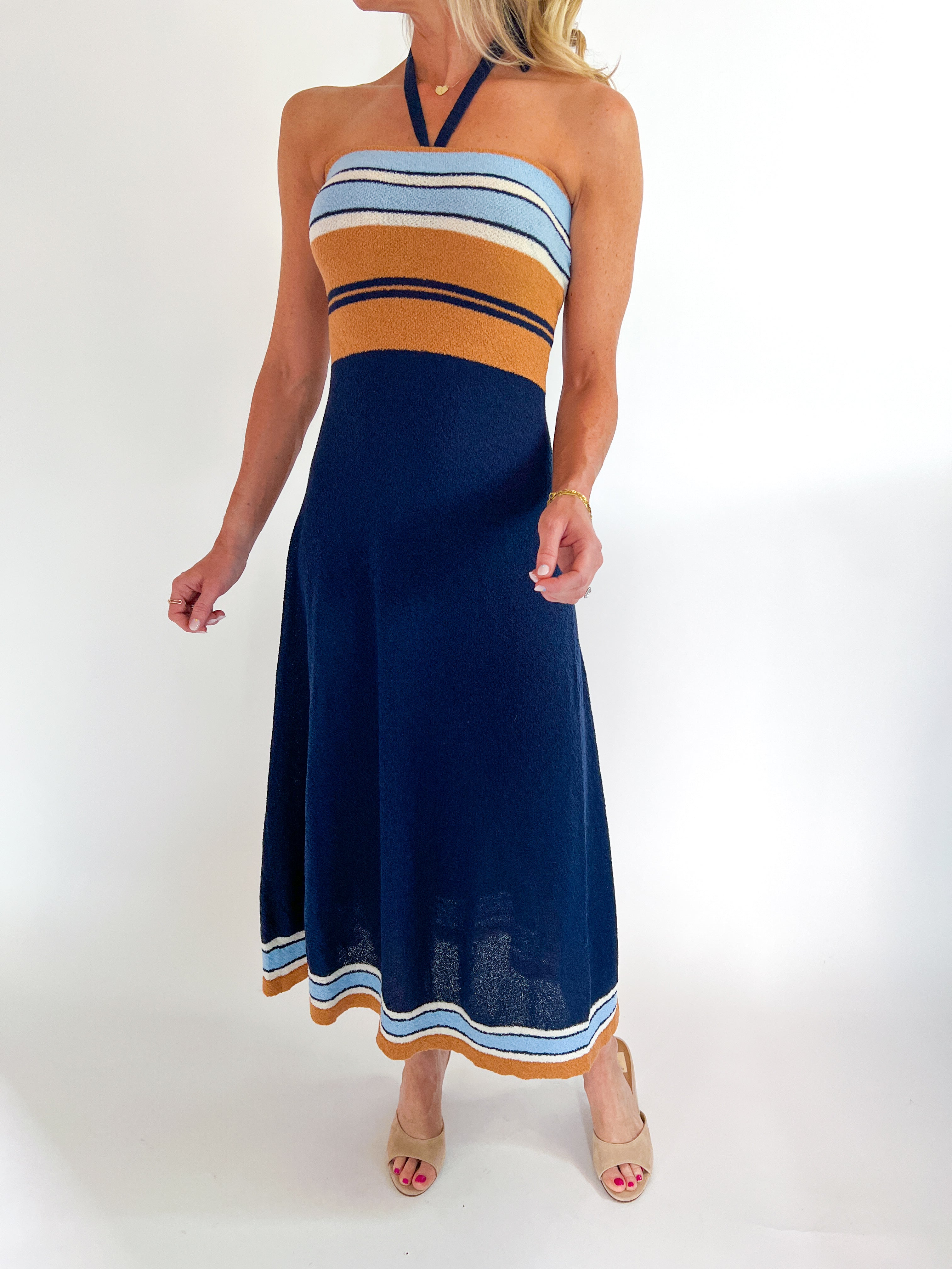 Terry Knit Halter Midi Dress – Swoon Boutique New Orleans Terry Knit Halter Midi Dress – Swoon Boutique New Orleans