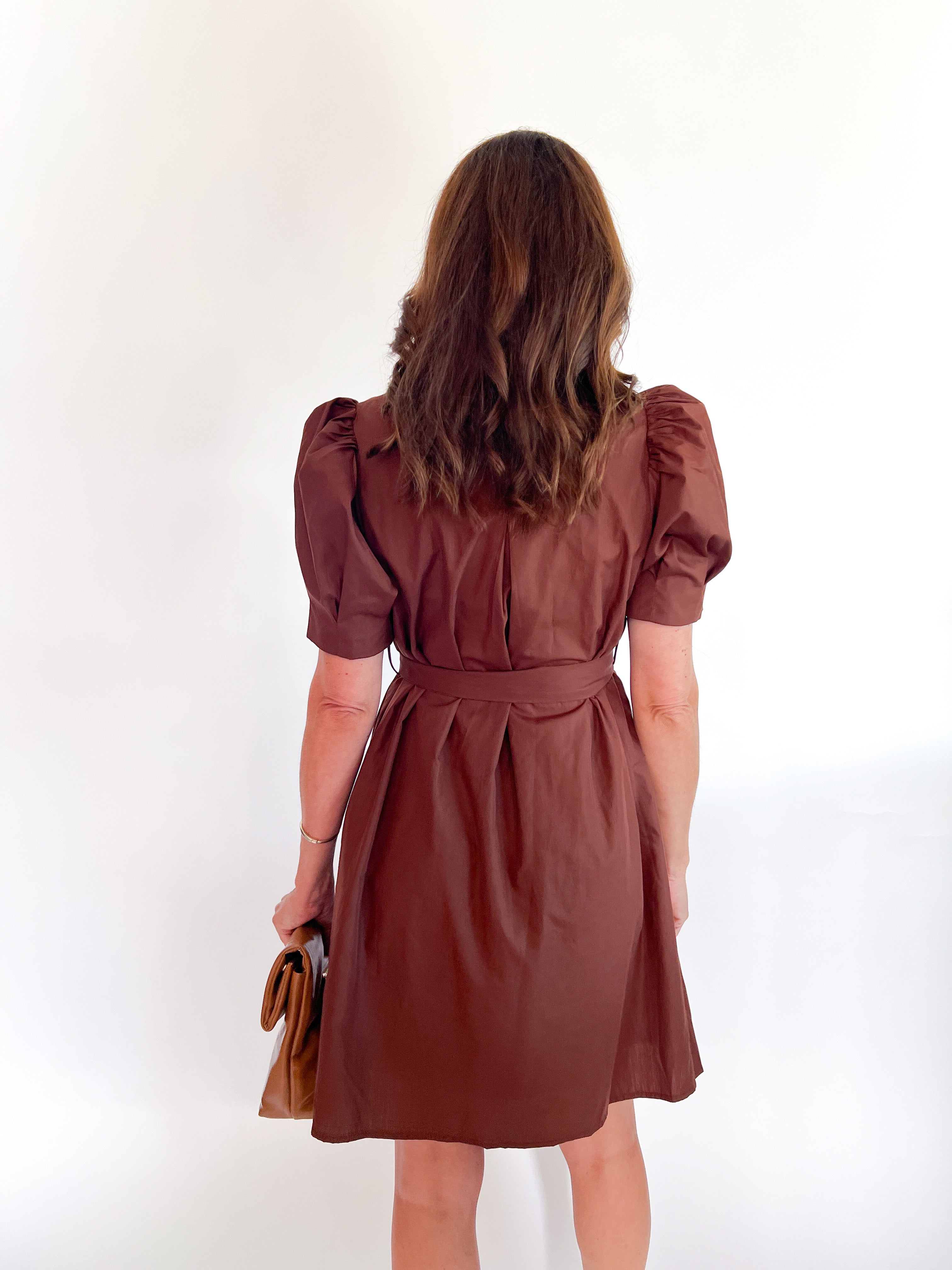 Puff Sleeve Button Down Mini Dress – Swoon Boutique New Orleans