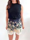 Metallic Ribbed Knit Sleeveless Top