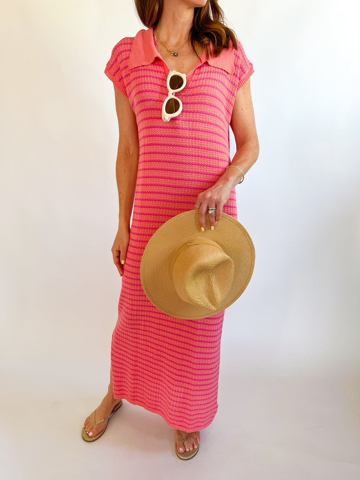 collared sweater dress midi Mocha Ribbed Collared Midi Sweater Dress