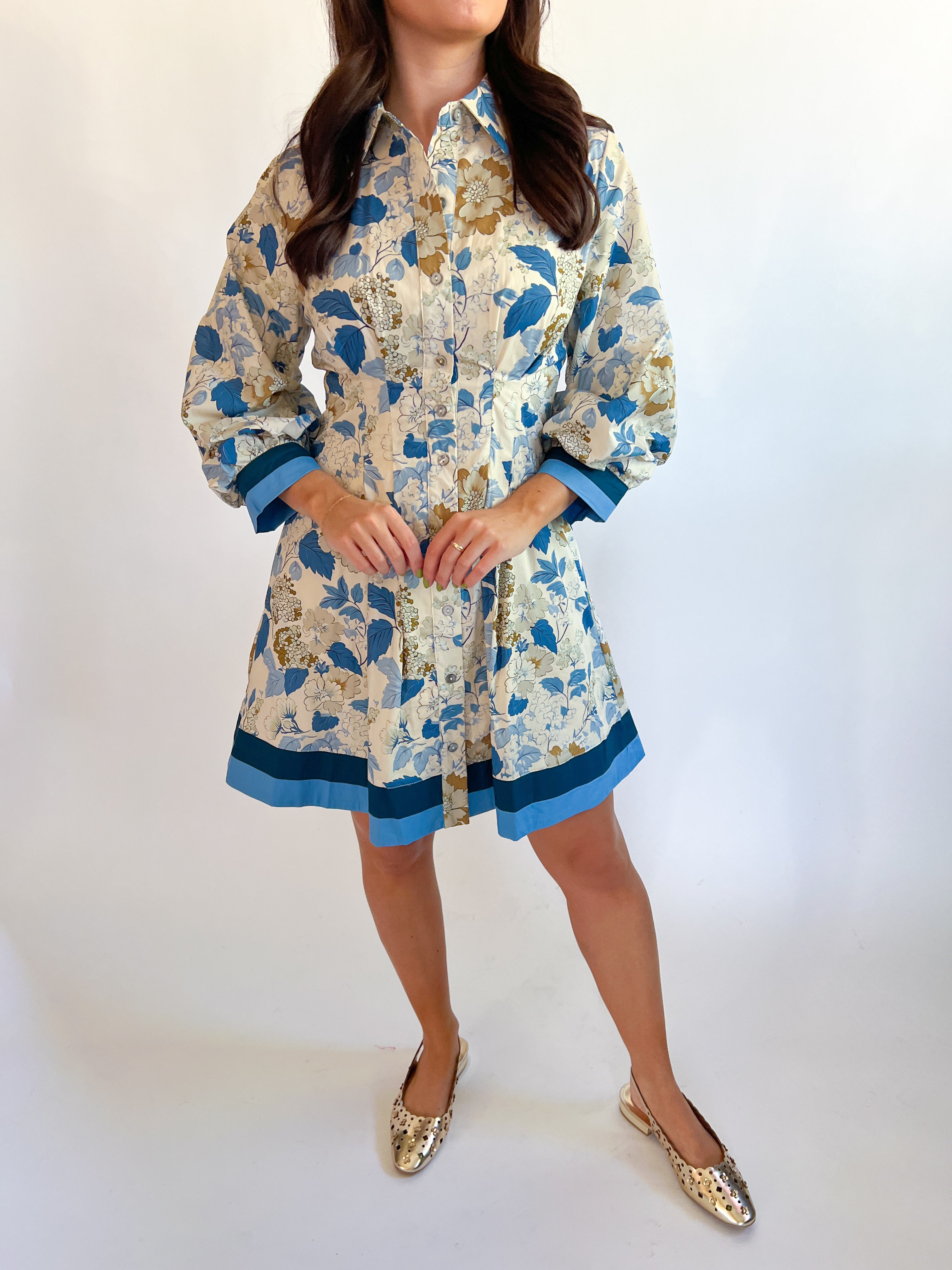 amelia floral mini dress Amelia Jacquard Puff Sleeve Mini Dress