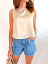 Satin Sleeveless Top