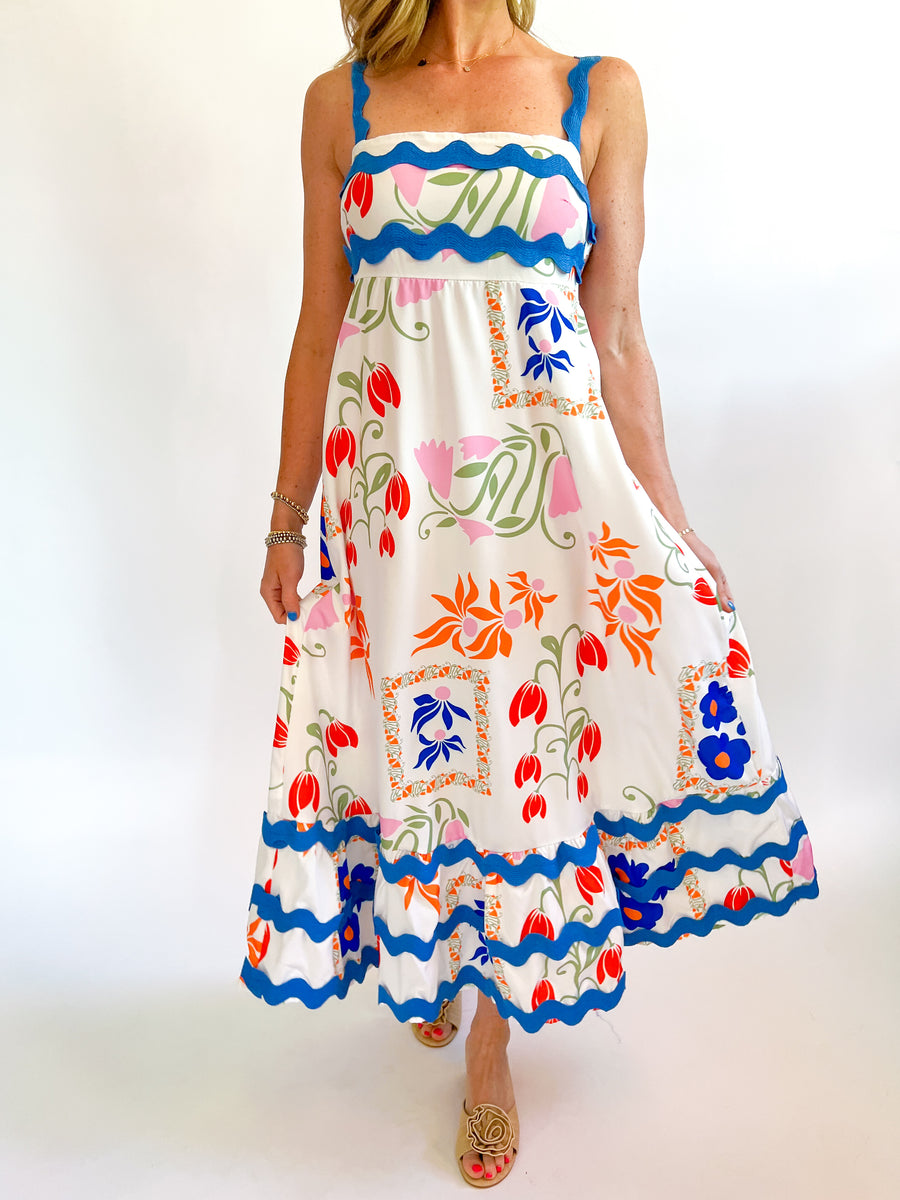 Ric Rac Strapped Midi Dress Swoon Boutique New Orleans