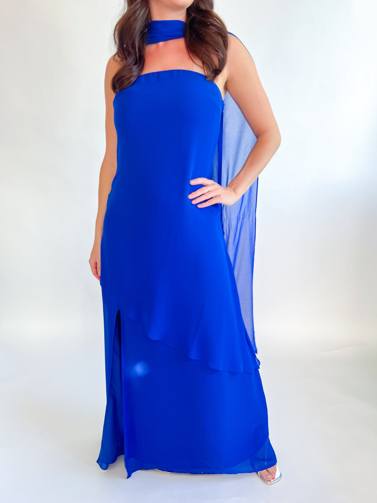 Azure Coast Scarf Dress Blue / L Azure Coast Scarf Dress Blue / L