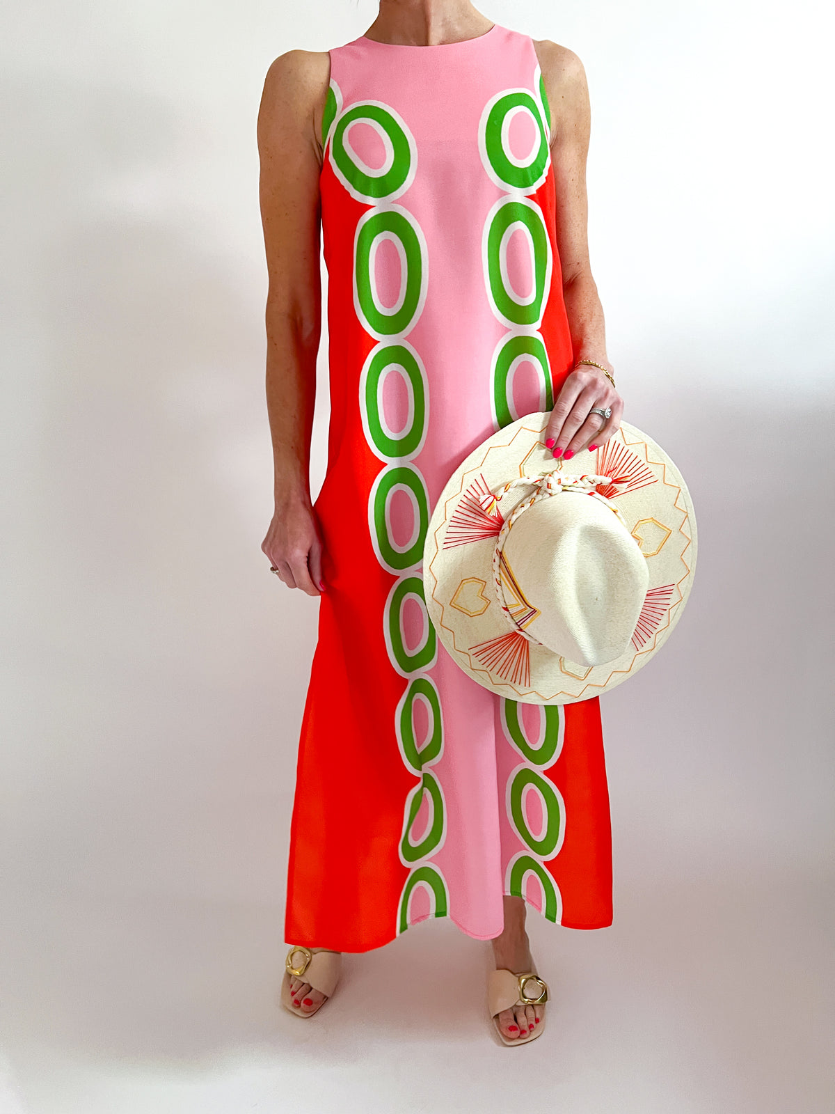 Red Link Column Midi Dress Red Link / L Red Link Column Midi Dress Red Link / L