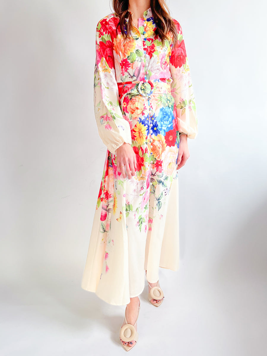 Classy Ombre Floral Maxi Dress