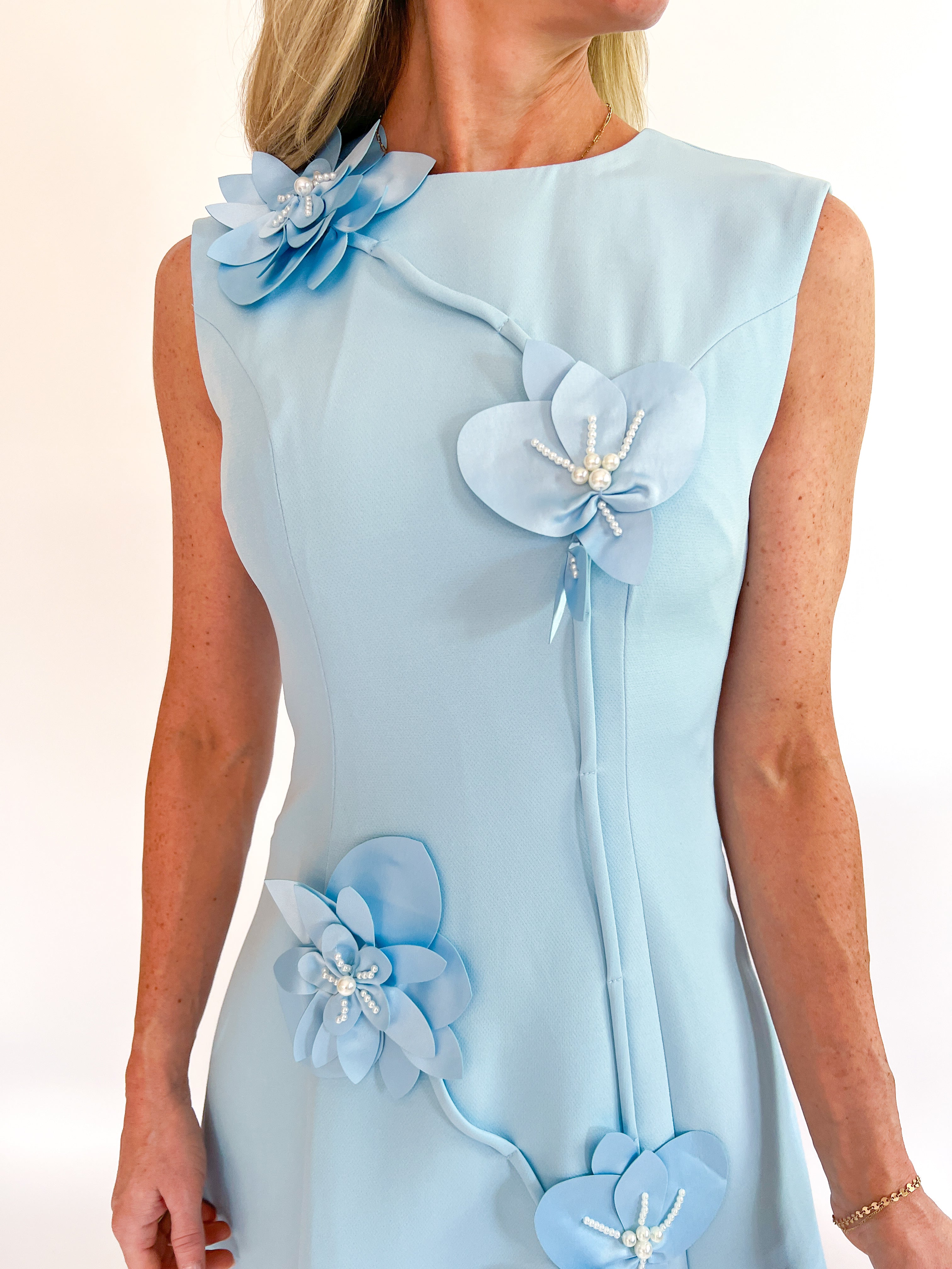3d flower dress women Floral Embroidered | Made in LA Style with your fave pair of heels and dainty jewelry. Chic Layer Ruffles Long Dress