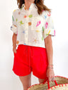 Rope Trim Pleated Shorts