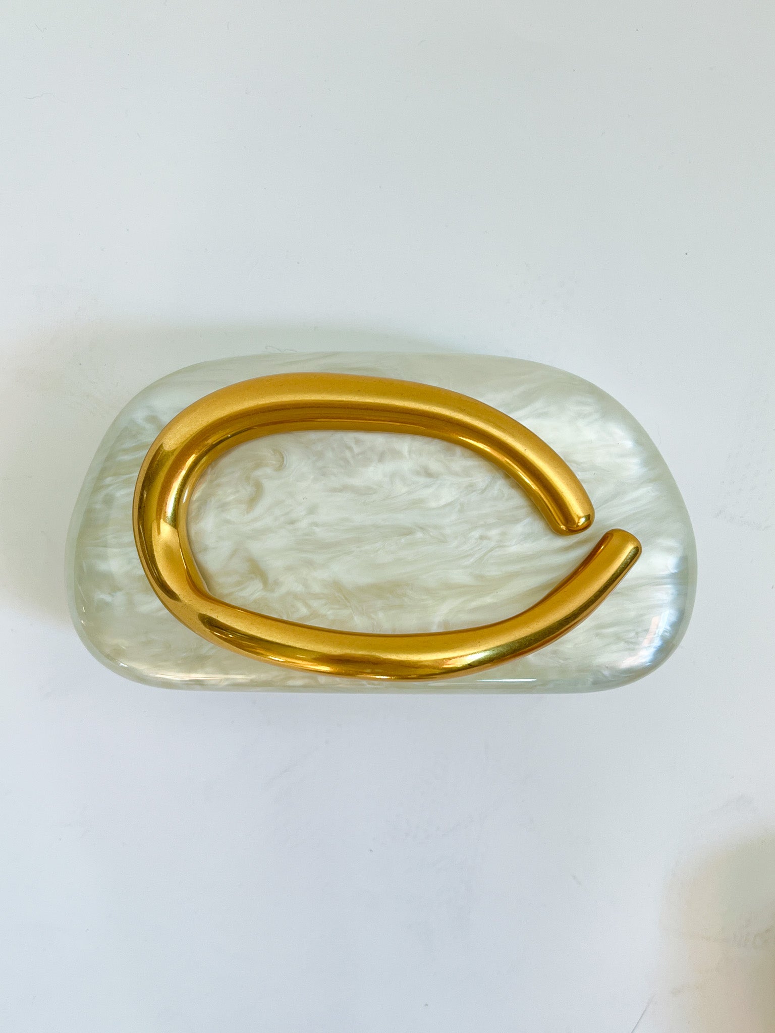 Shell Metal Evening Clutch Bag