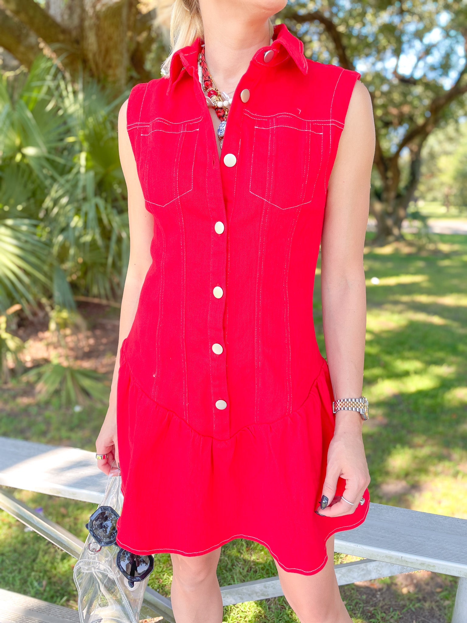 Collared Gameday Mini Romper Dress