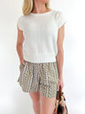 Cap Sleeve Knit Top