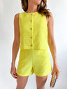 Citrus Button Top