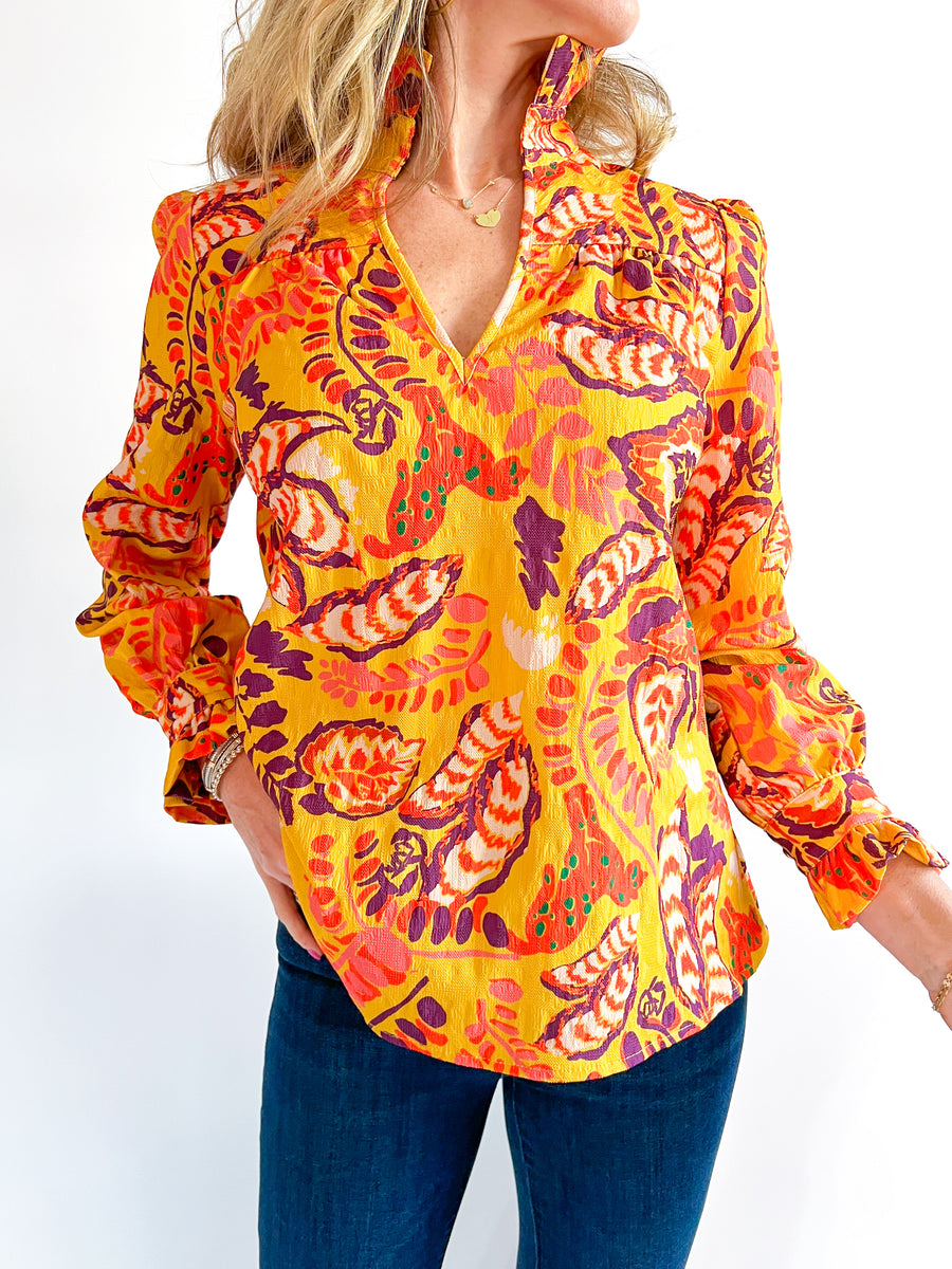 Marigold Aspen Blouse Swoon Boutique New Orleans