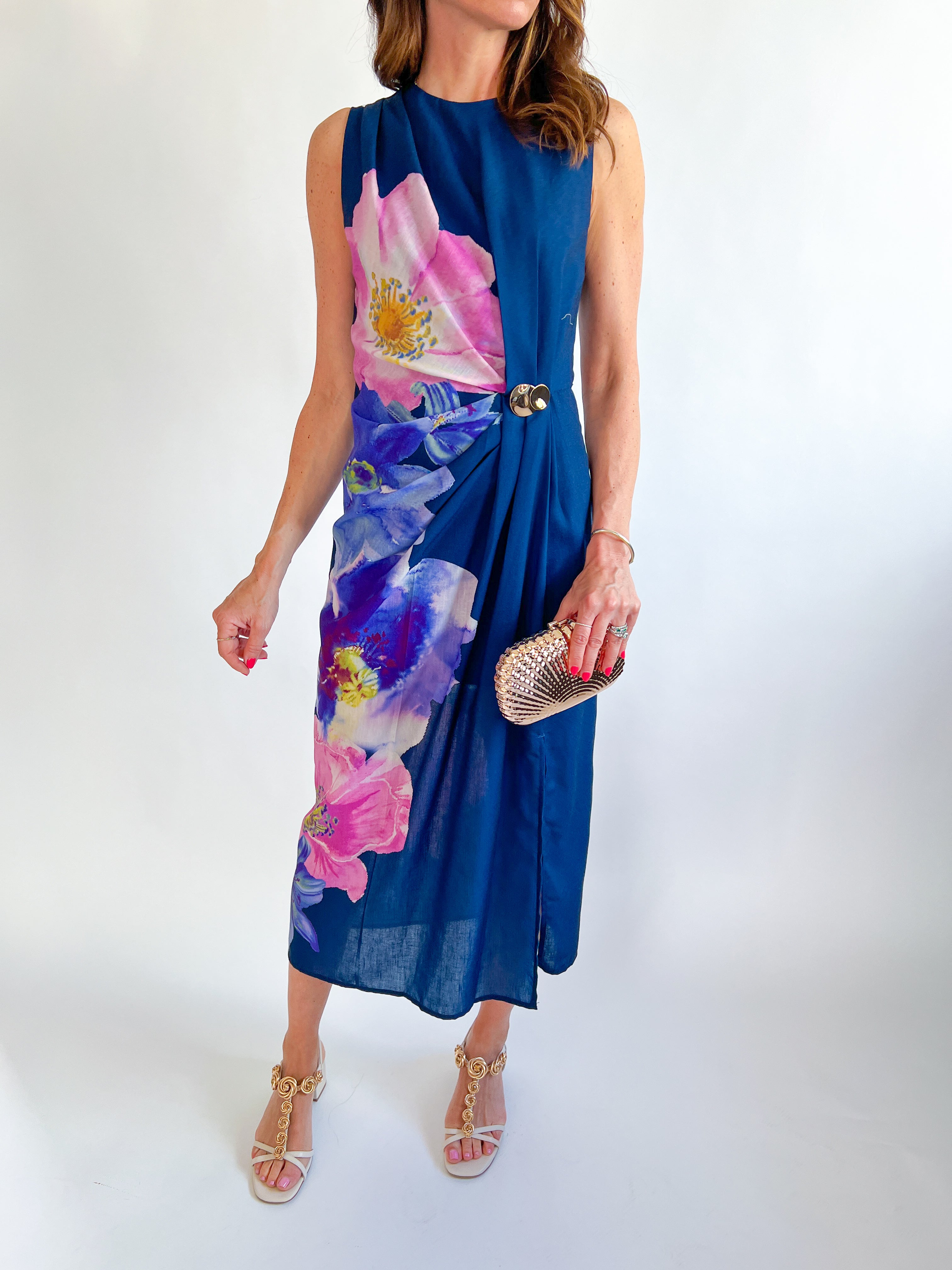 Floral Detailed Midi Dress