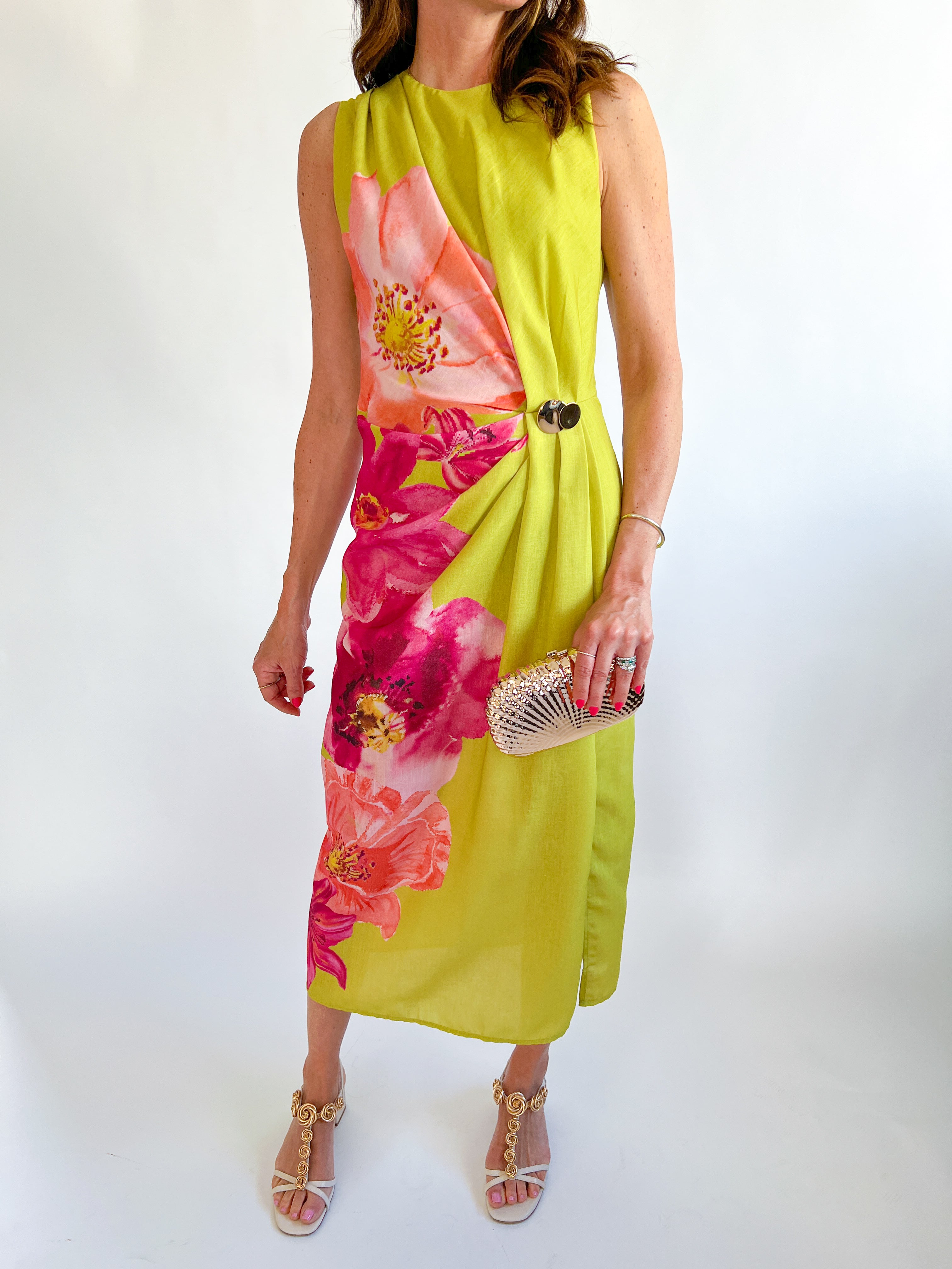 Floral Detailed Midi Dress